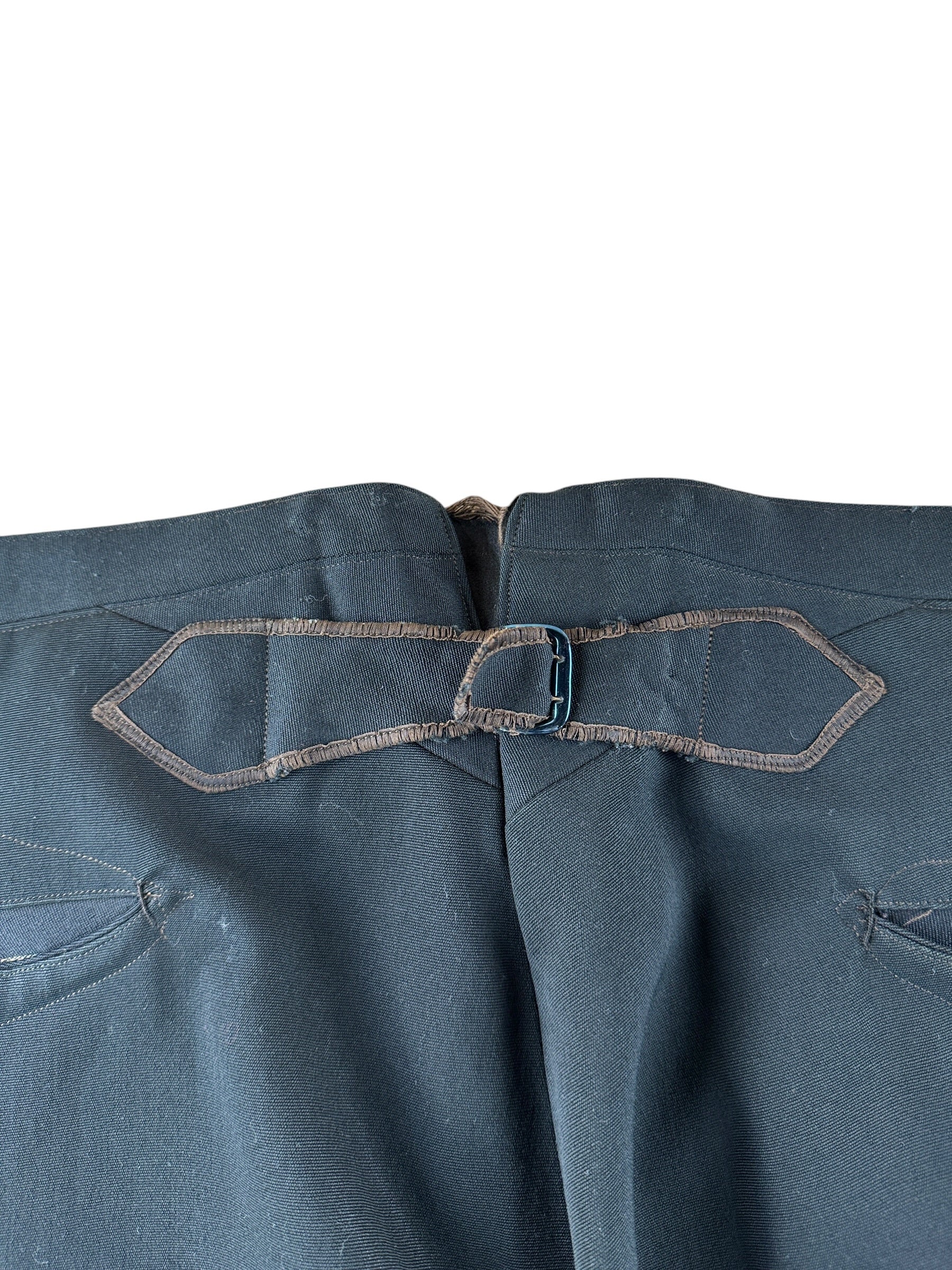 Buckle Back on Vintage Early 20th Century Buckle Back Trousers W35