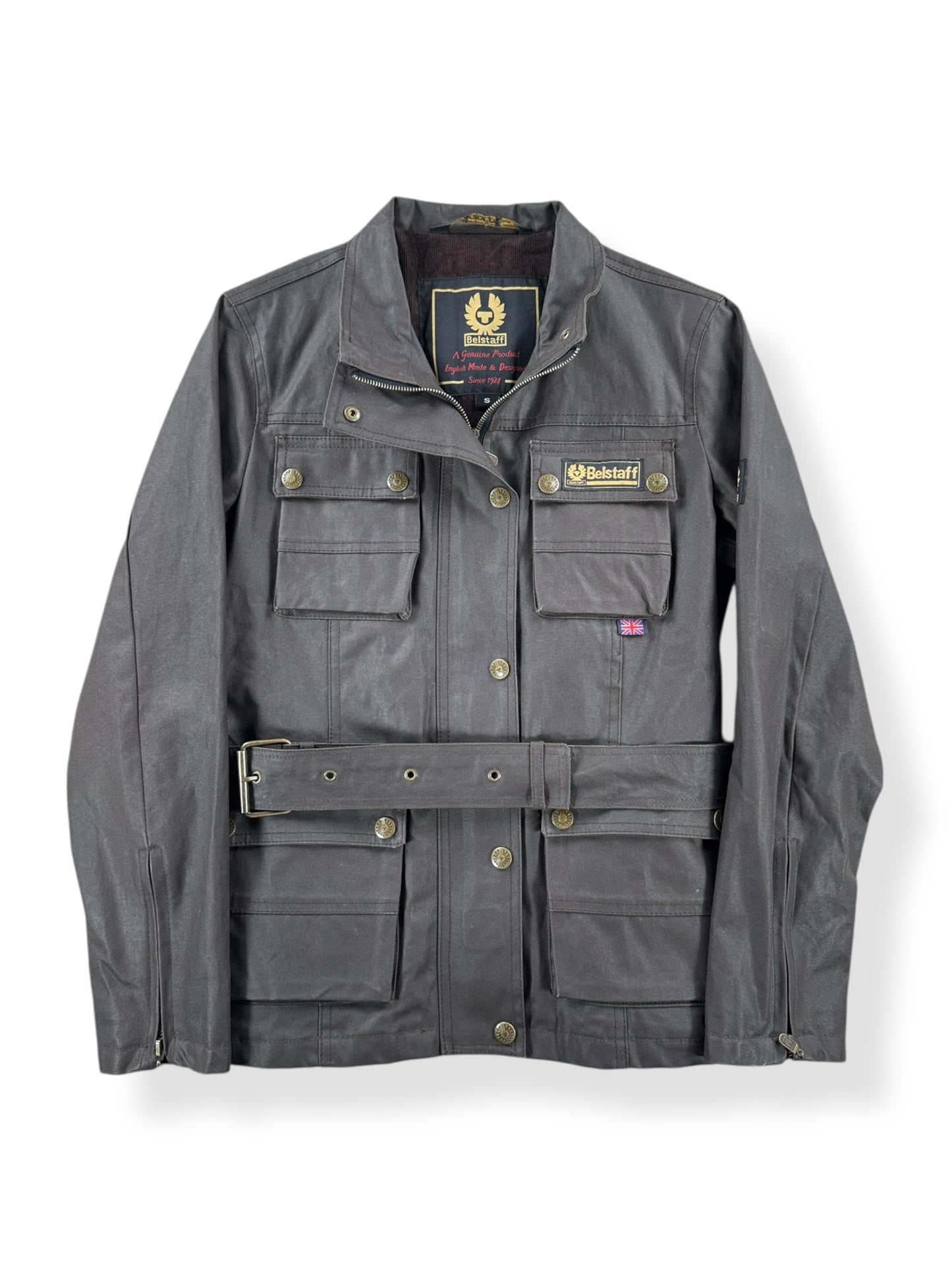 Front of Belstaff Gangster Riding Jacket SZ S