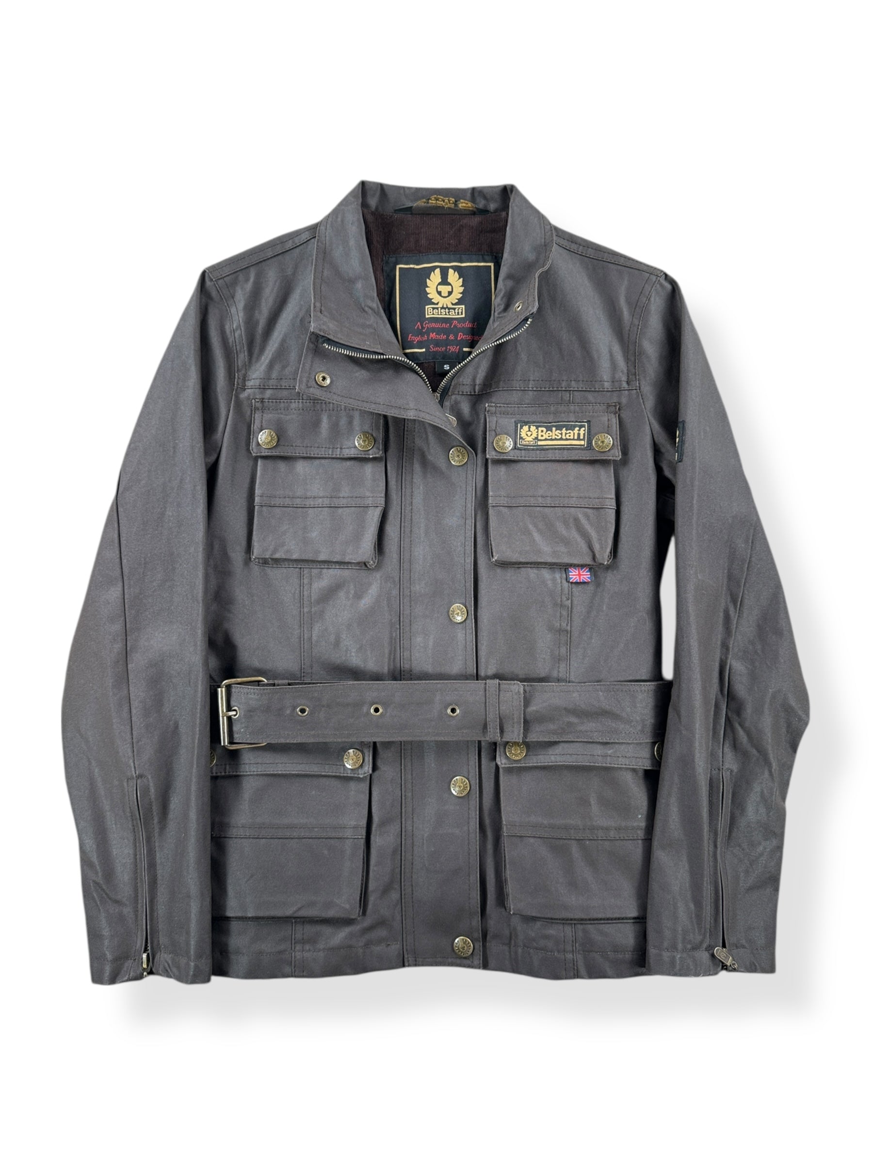 Front of Belstaff Gangster Riding Jacket SZ S