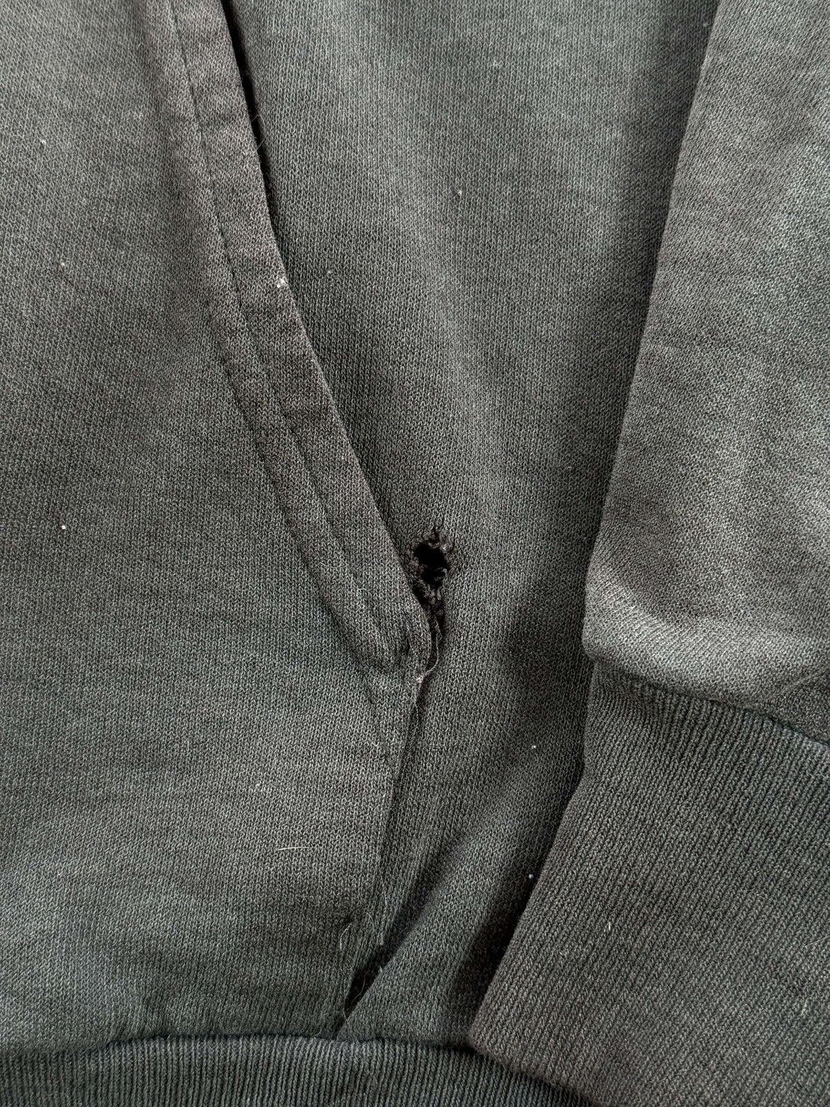 Hole near pocket on Vintage NOFX Hoodie SZ M