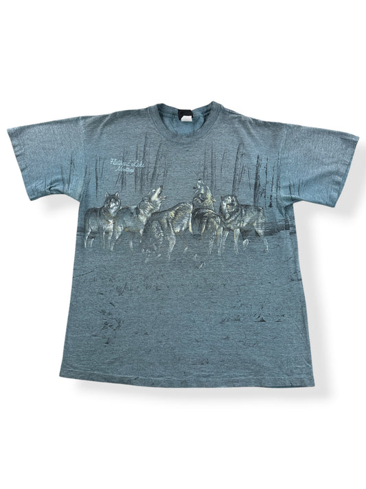 Front of Vintage AOP Wolf Tee SZ XL