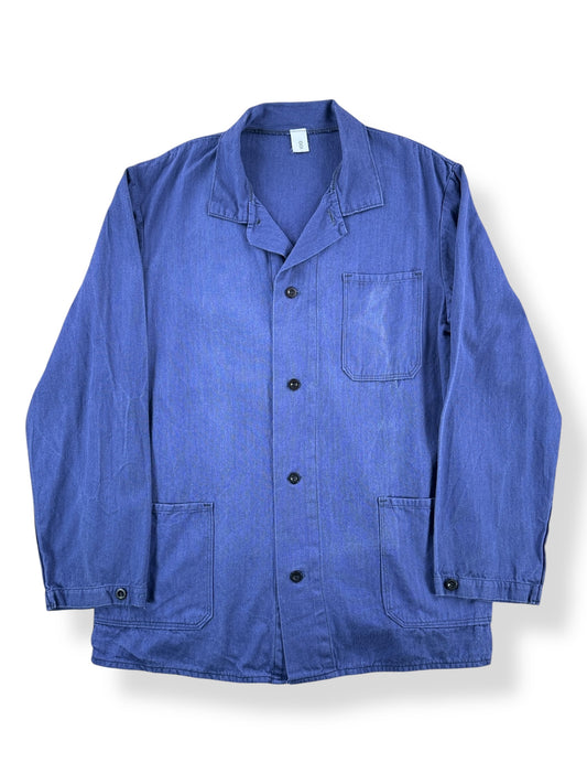 Front of Vintage HBT Euro Work Jacket SZ L Long