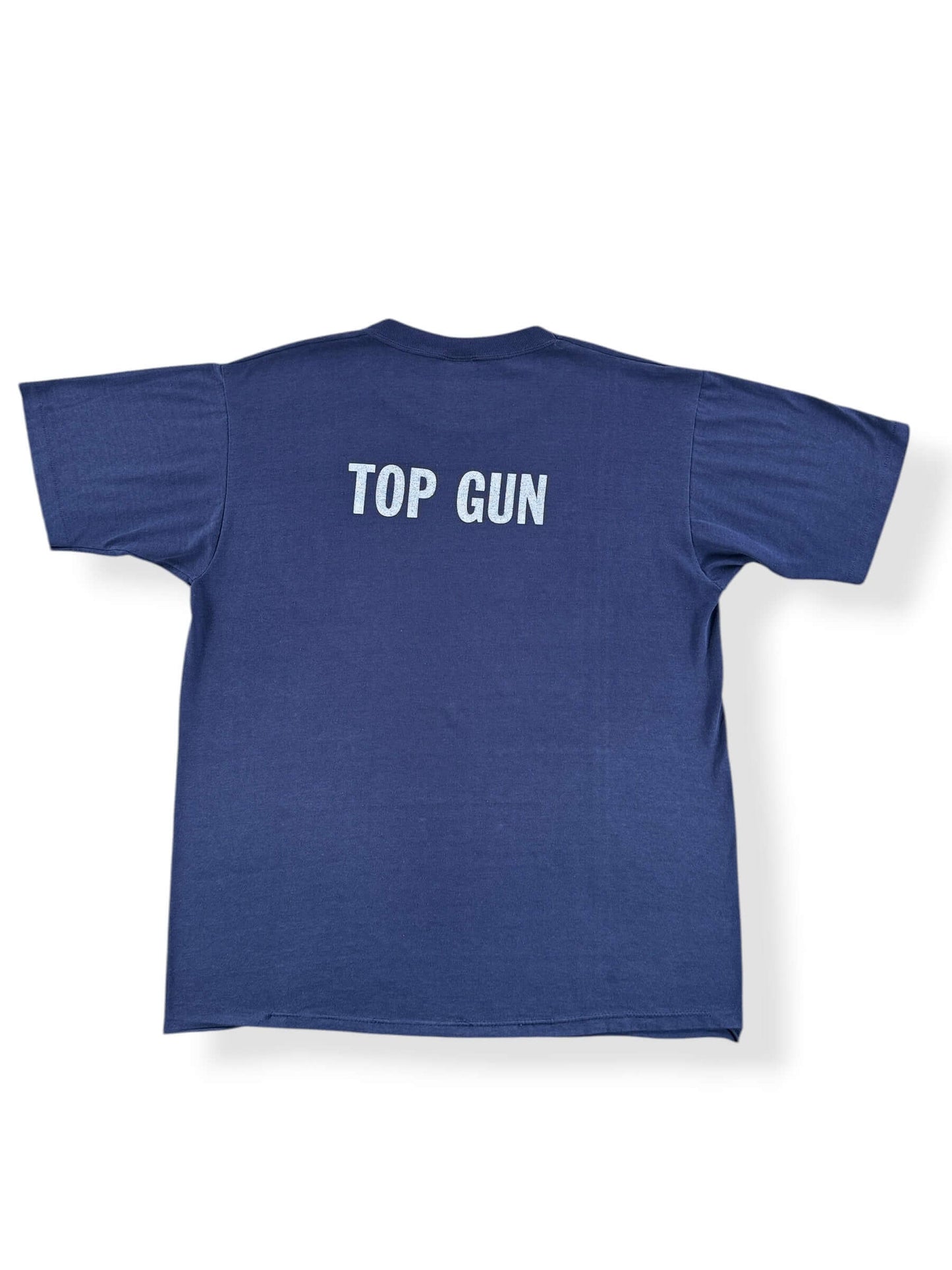 Back of Vintage Fighter Jet Top Gun Tee SZ XL (Fits L)