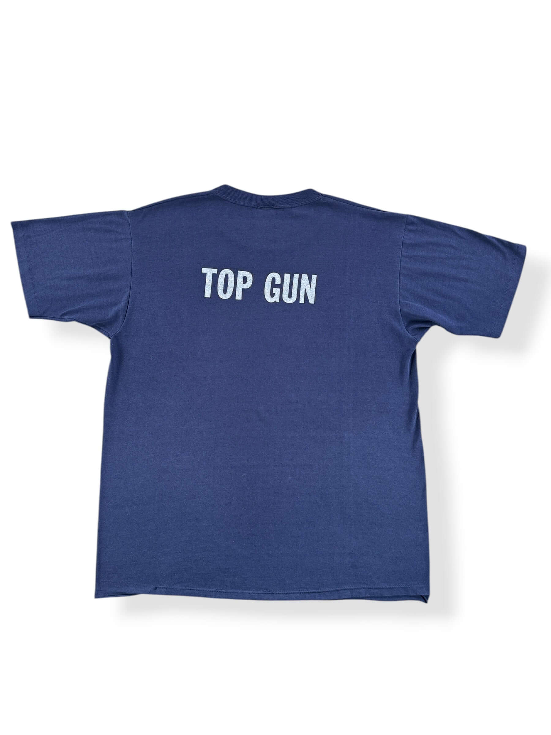 Back of Vintage Fighter Jet Top Gun Tee SZ XL (Fits L)
