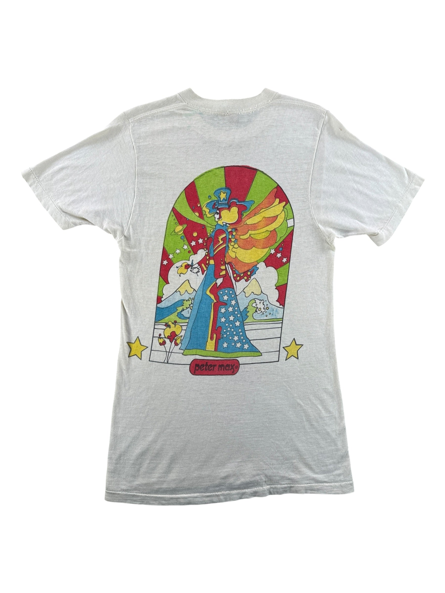 Back of Vintage Peter Max Double Sided Tee SZ S (Fits XS)