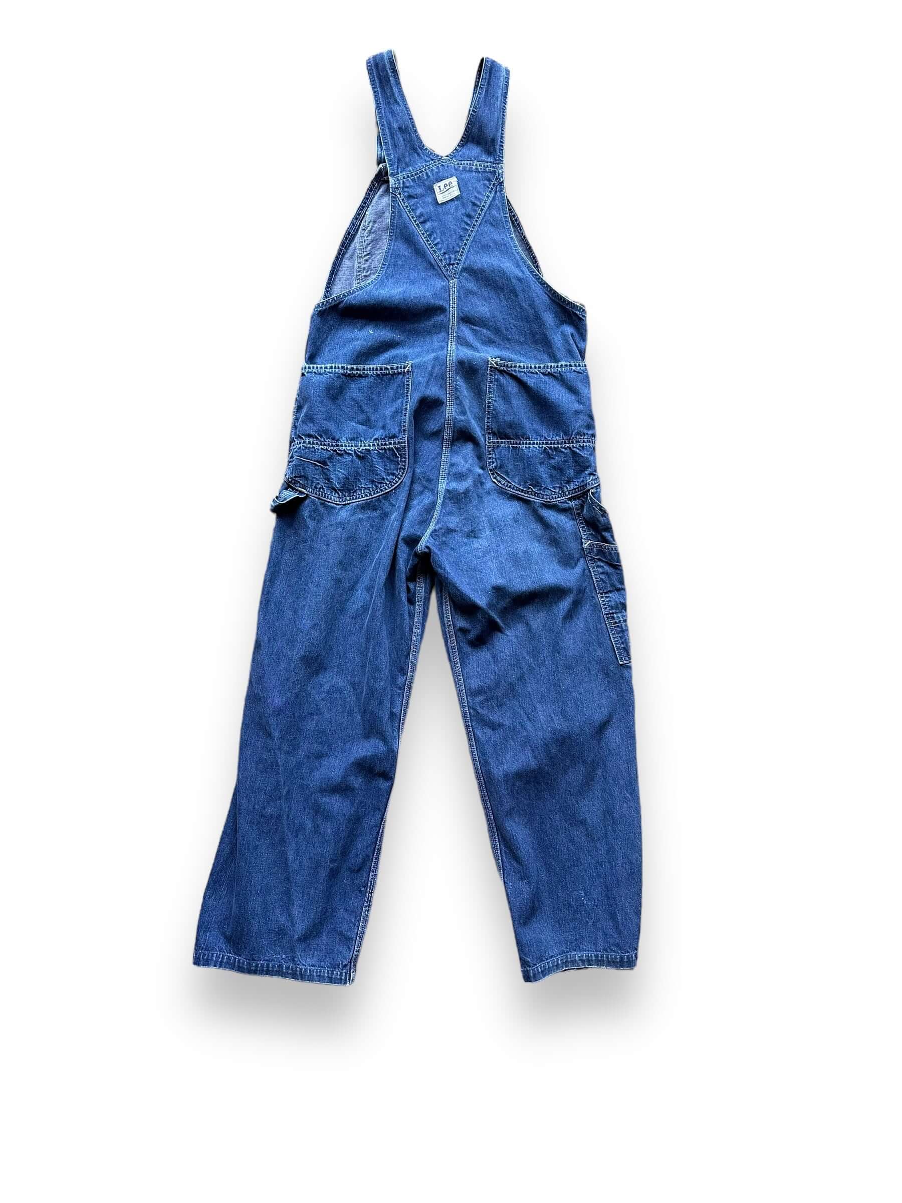 Rear View of 70's Era Lee Jelt Denim Overalls | Vintage Denim Workwear Seattle | Seattle Vintage Denim