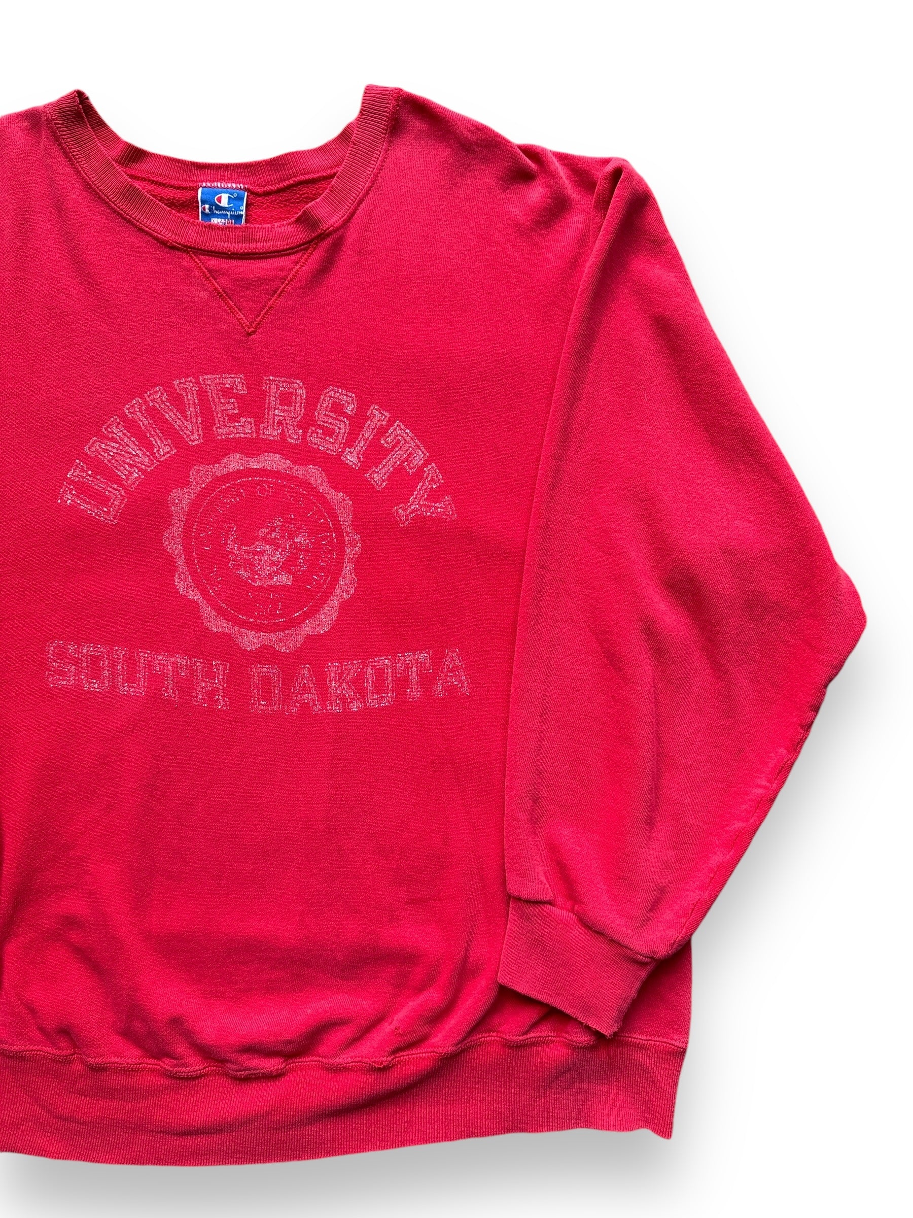 front left of Vintage University of South Dakota Champion Crewneck SZ XL