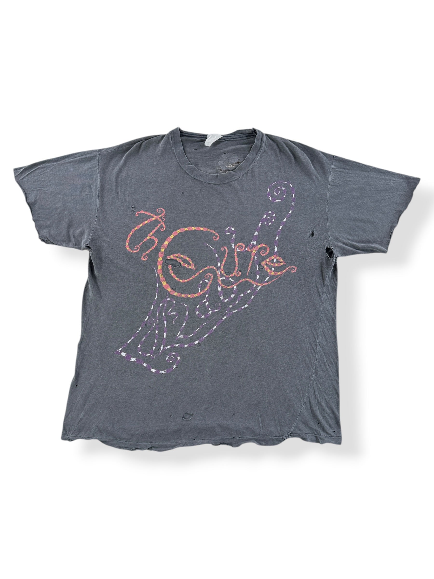 Front of Vintage The Cure Thrashed Tee SZ XL - AS IS