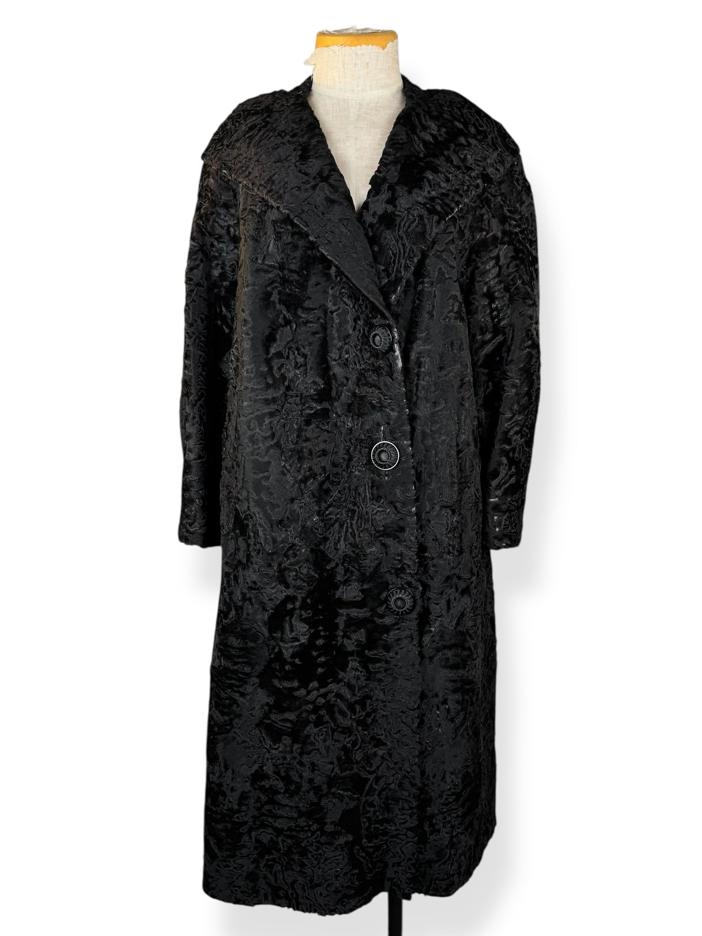 1950s J. Braham Lamb's Fur Coat L-XL