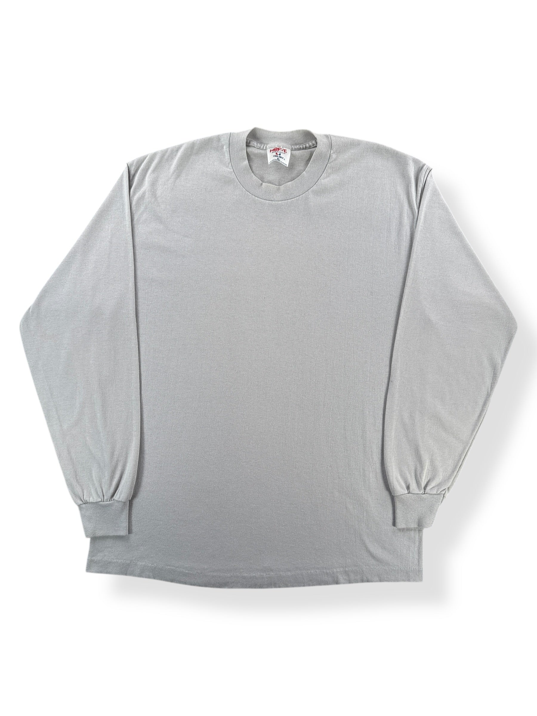Front of Vintage Grey Blank Longsleeve Tee SZ XL (Fits L)