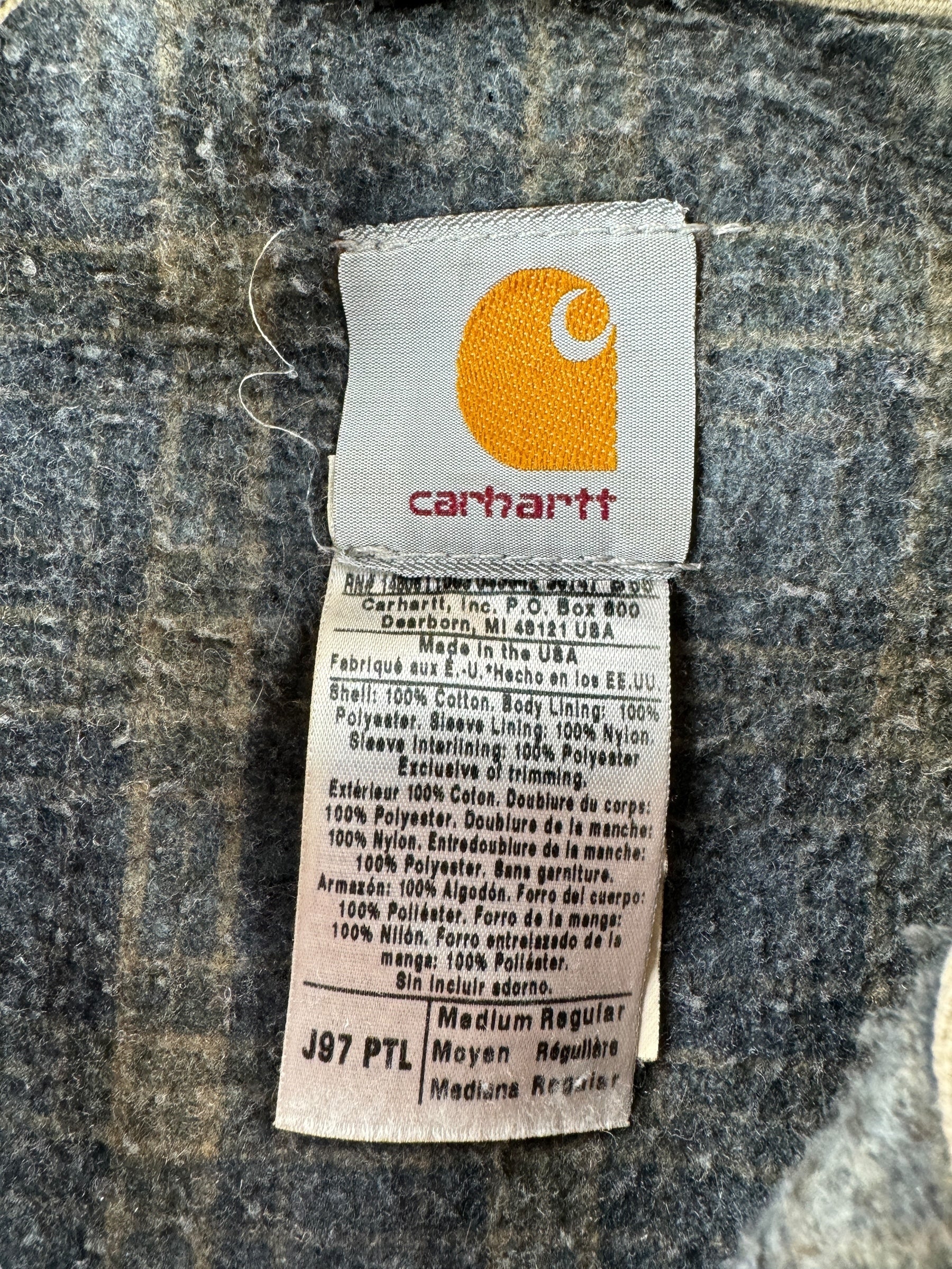 Tag on Vintage Carhartt J97 PTL Detroit Jacket SZ M