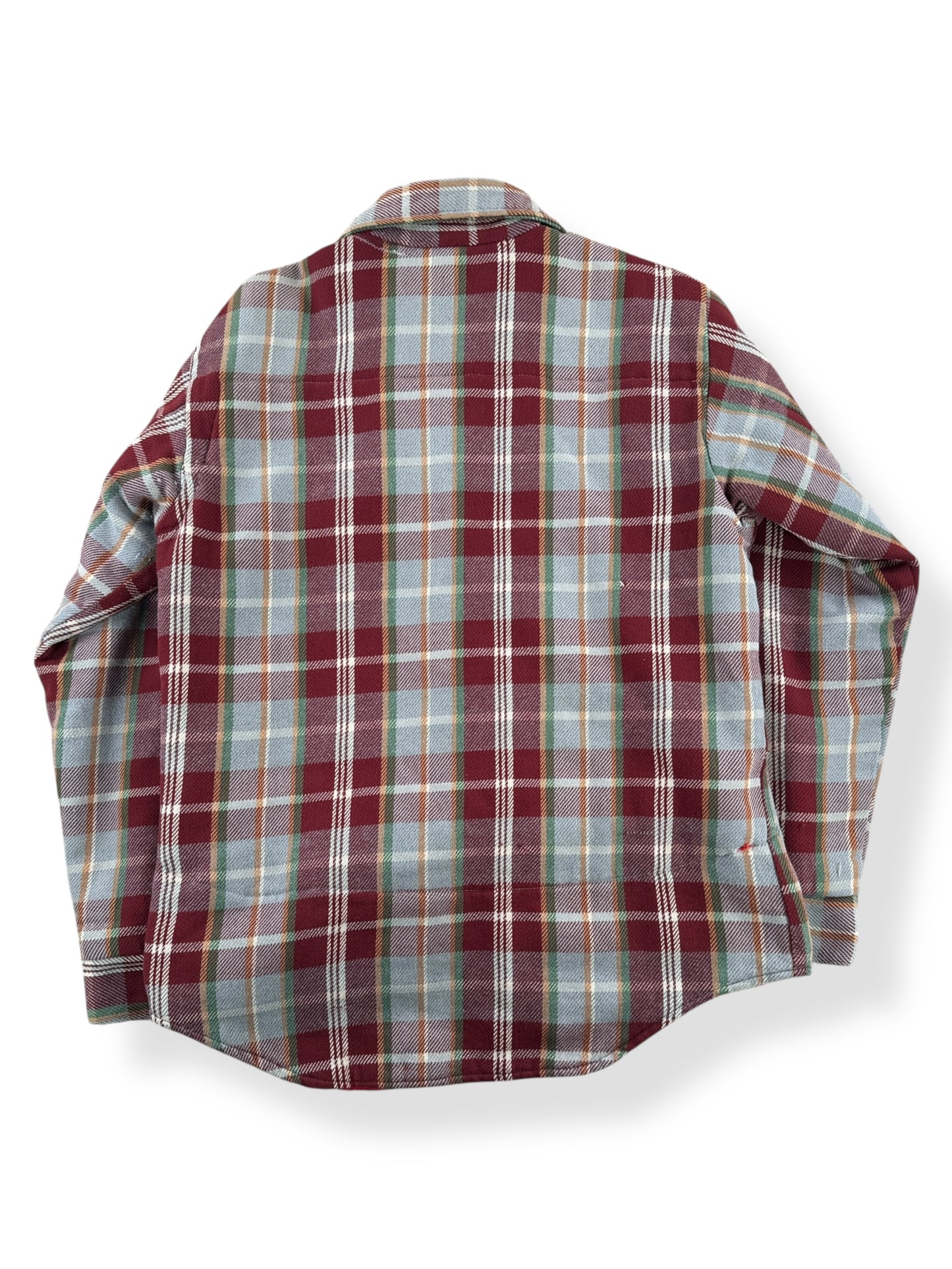 Back of Vintage Quilted Sport King Cotton Flannel SZ M