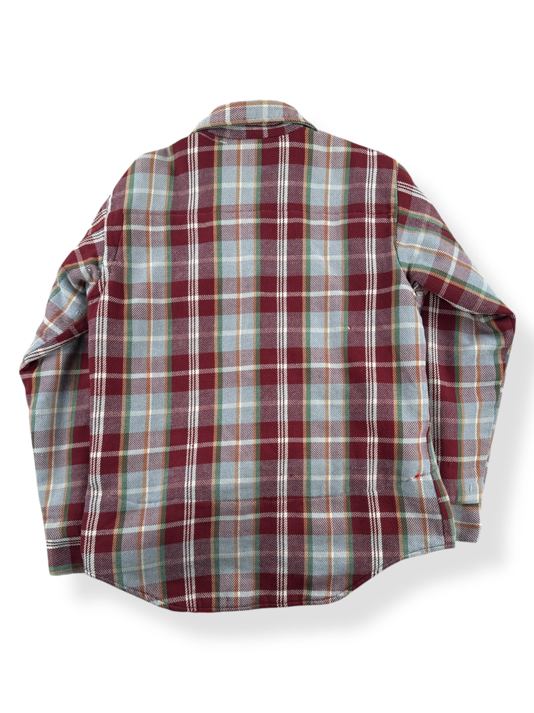 Back of Vintage Quilted Sport King Cotton Flannel SZ M