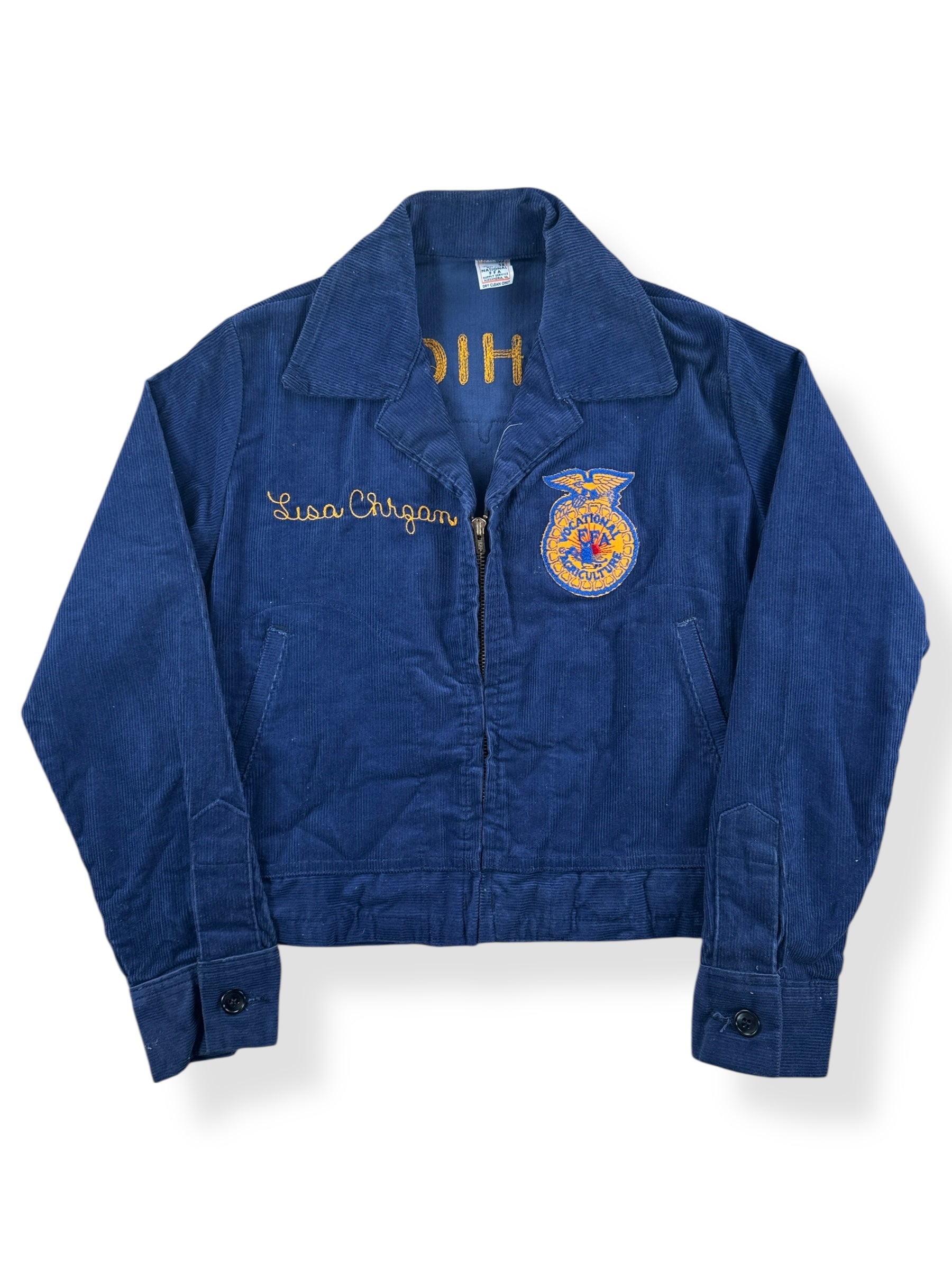 Front of Vintage Belding Michigan FFA Jacket SZ 38