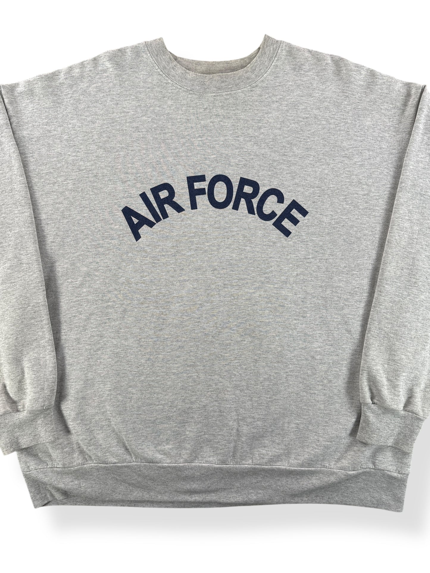 Front Close Up of Vintage Air Force Crewneck SZ XL