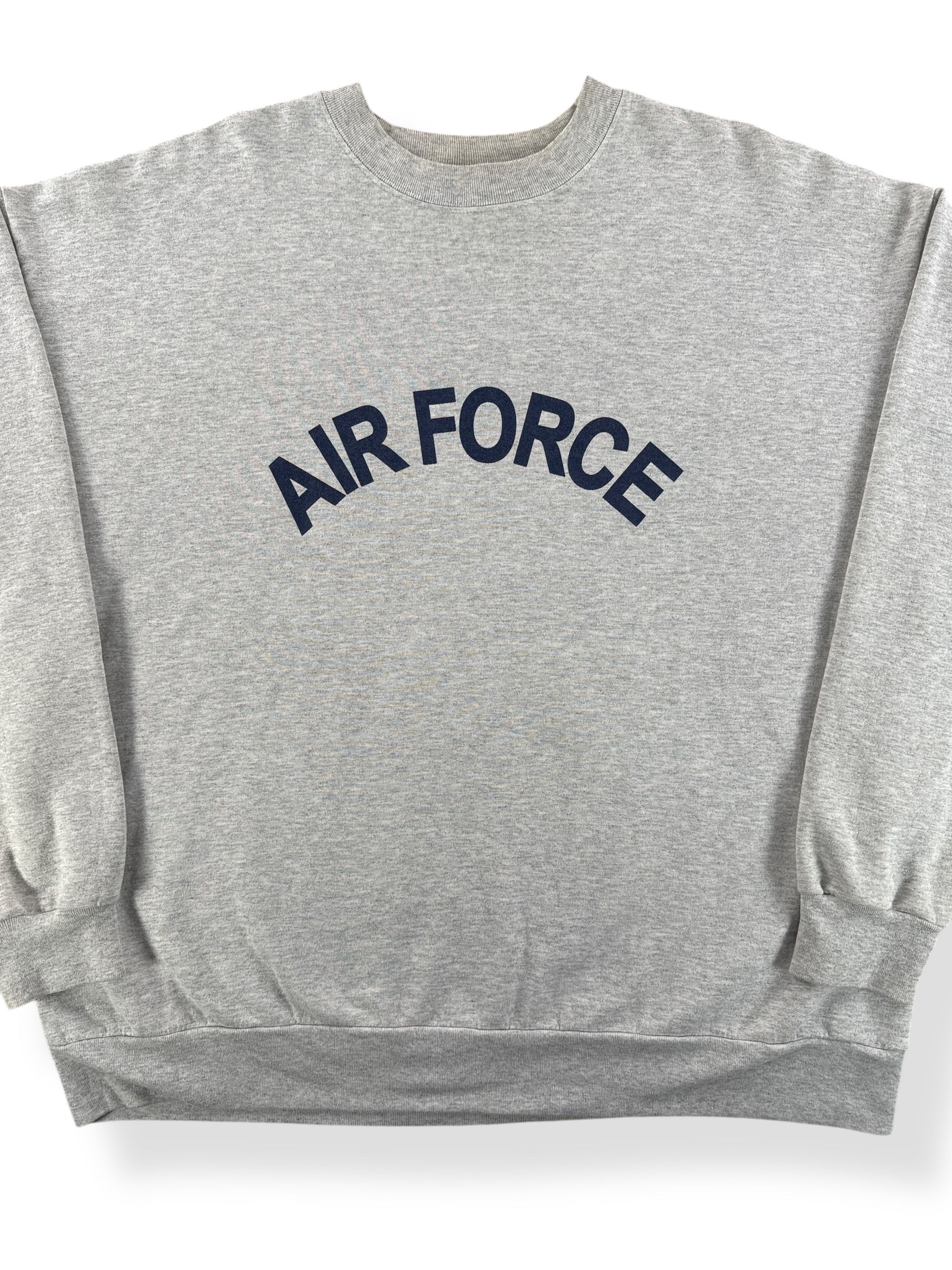 Front Close Up of Vintage Air Force Crewneck SZ XL