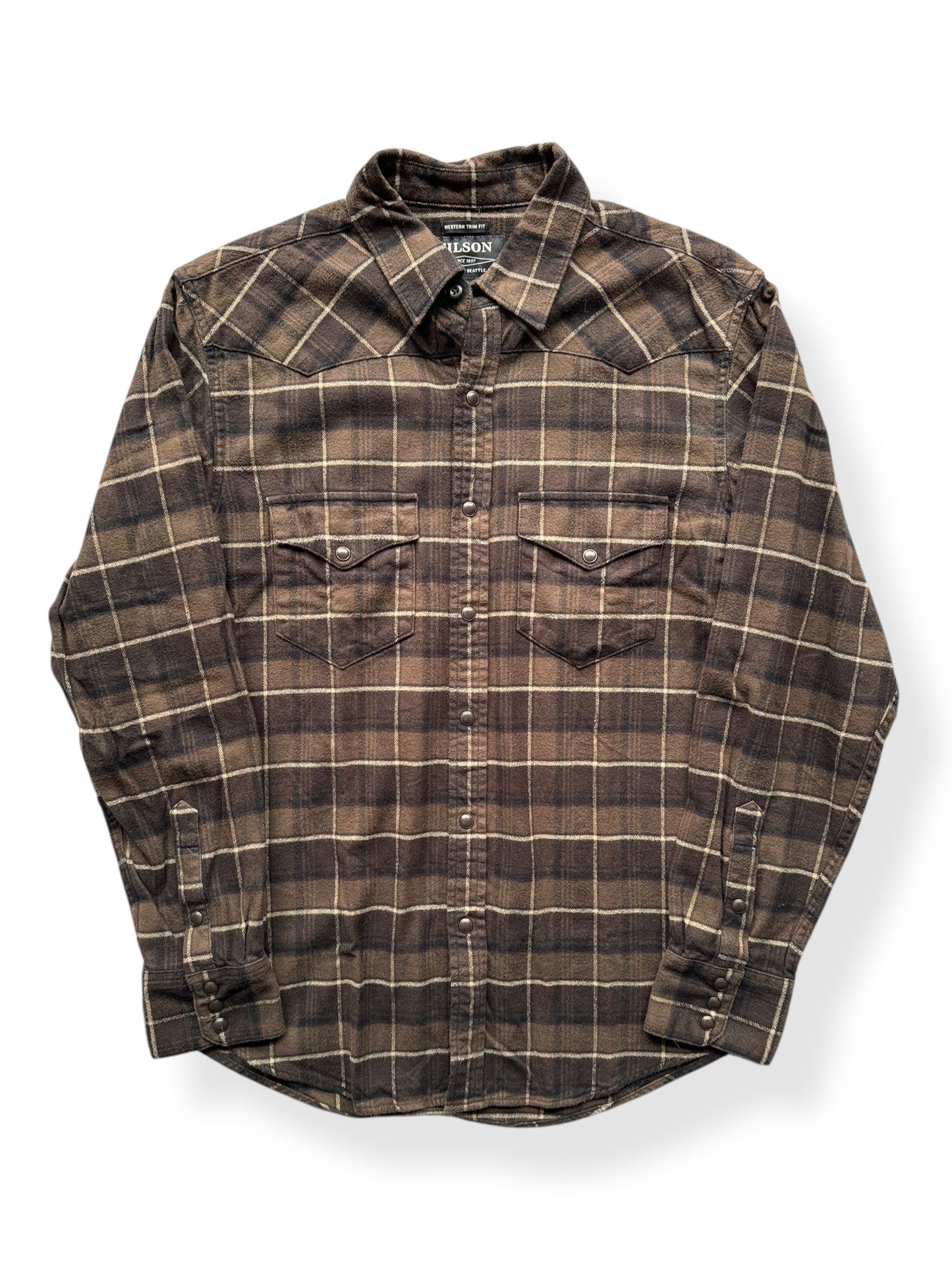 Front of Filson Western Trim Cotton Flannel SZ S