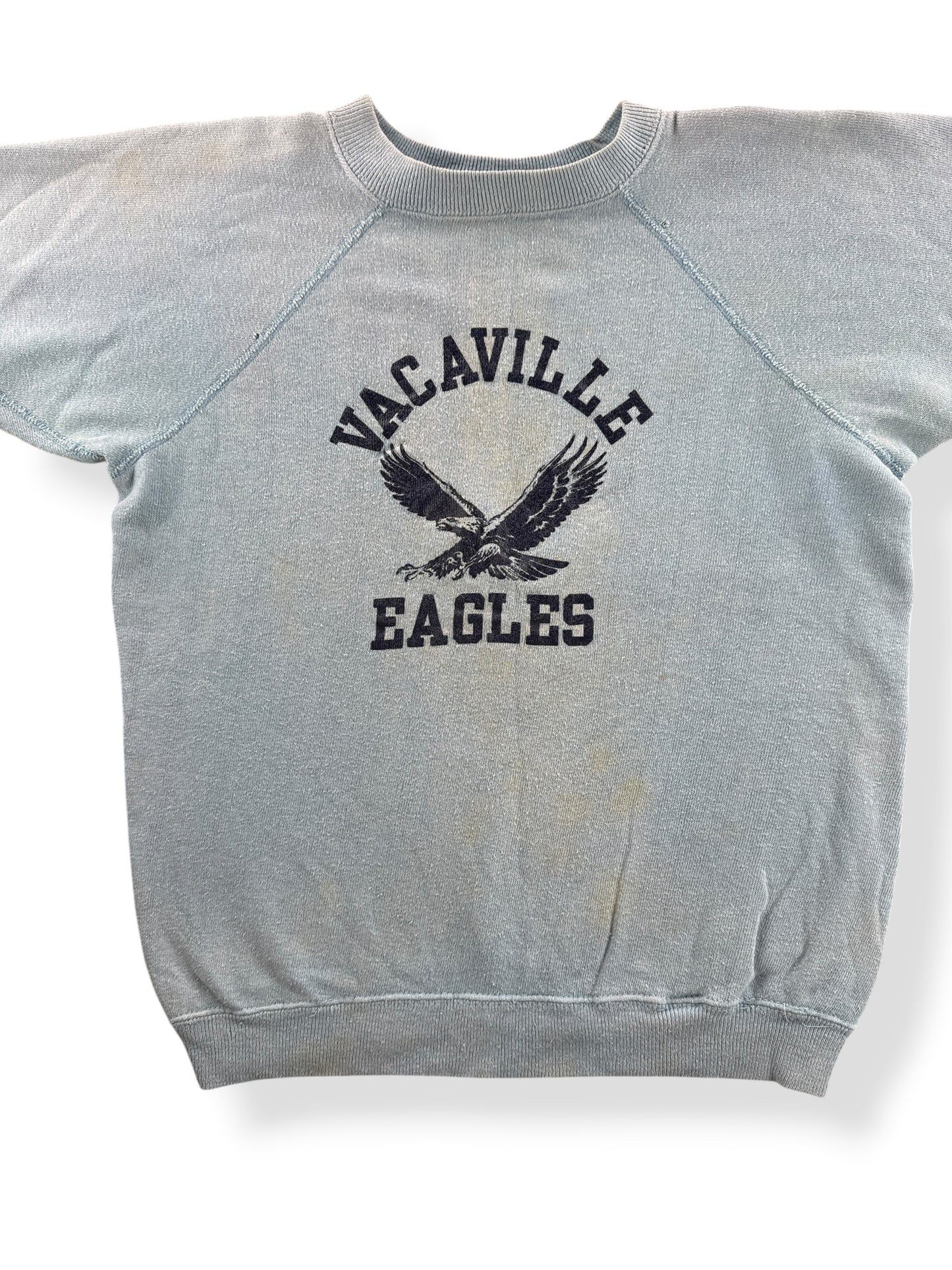 Front Close Up of Vintage Vacaville Eagles Short Sleeve Crewneck SZ Youth L (Fits XS)