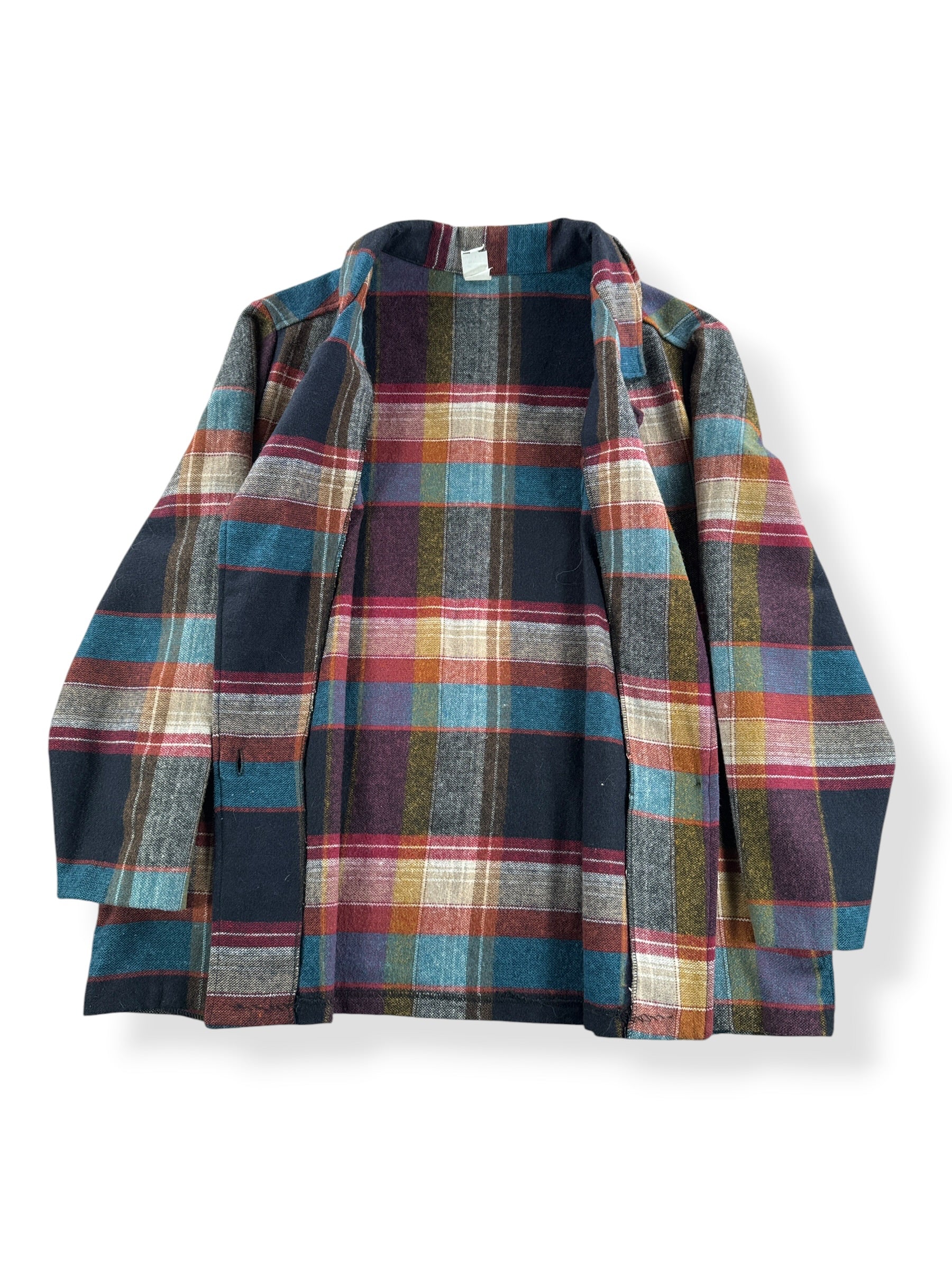 Inside of Vintage Plaid Sport Coat SZ L