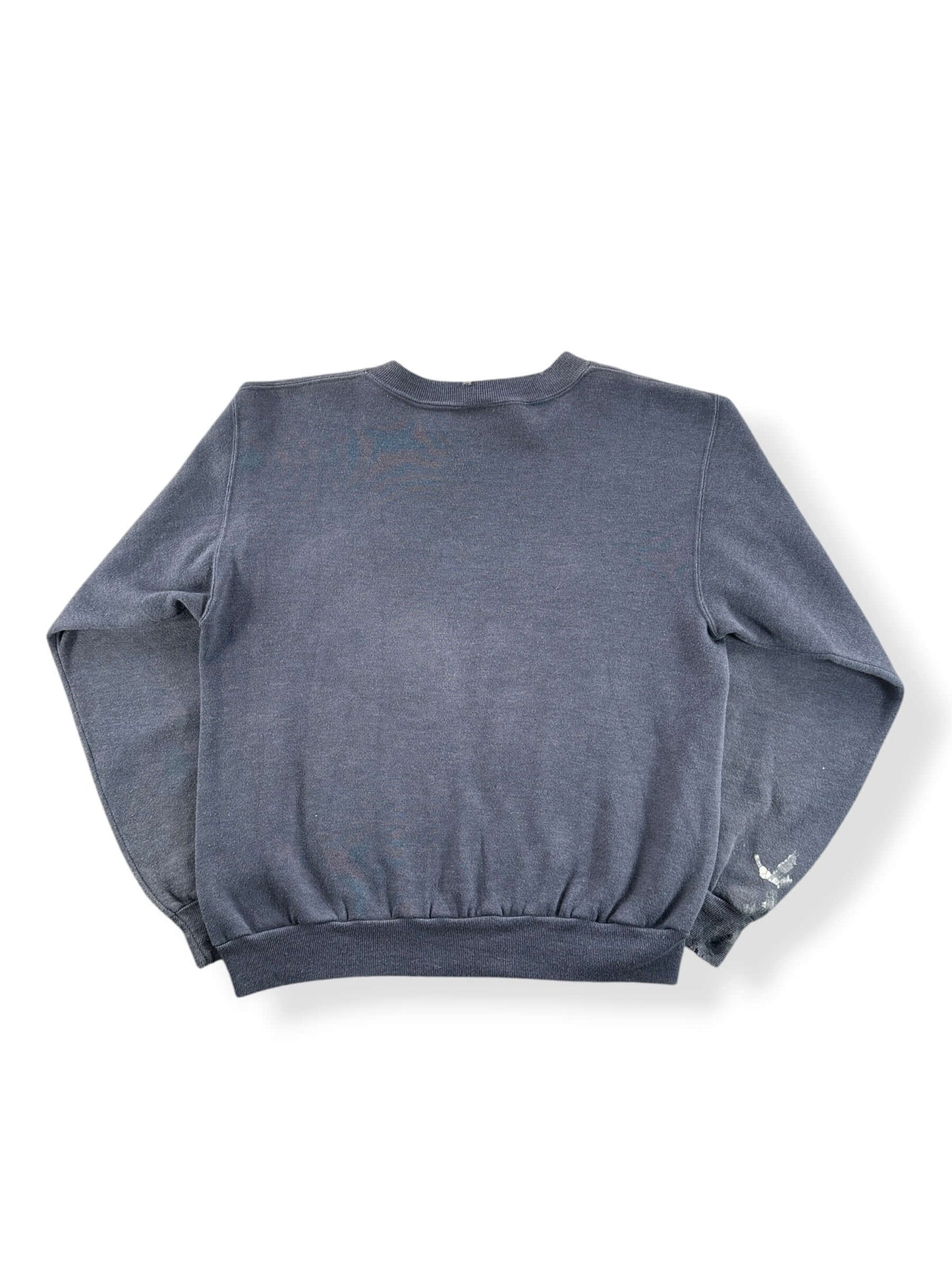 Back of Vintage Russell Athletic Blank Grey Sweatshirt SZ S