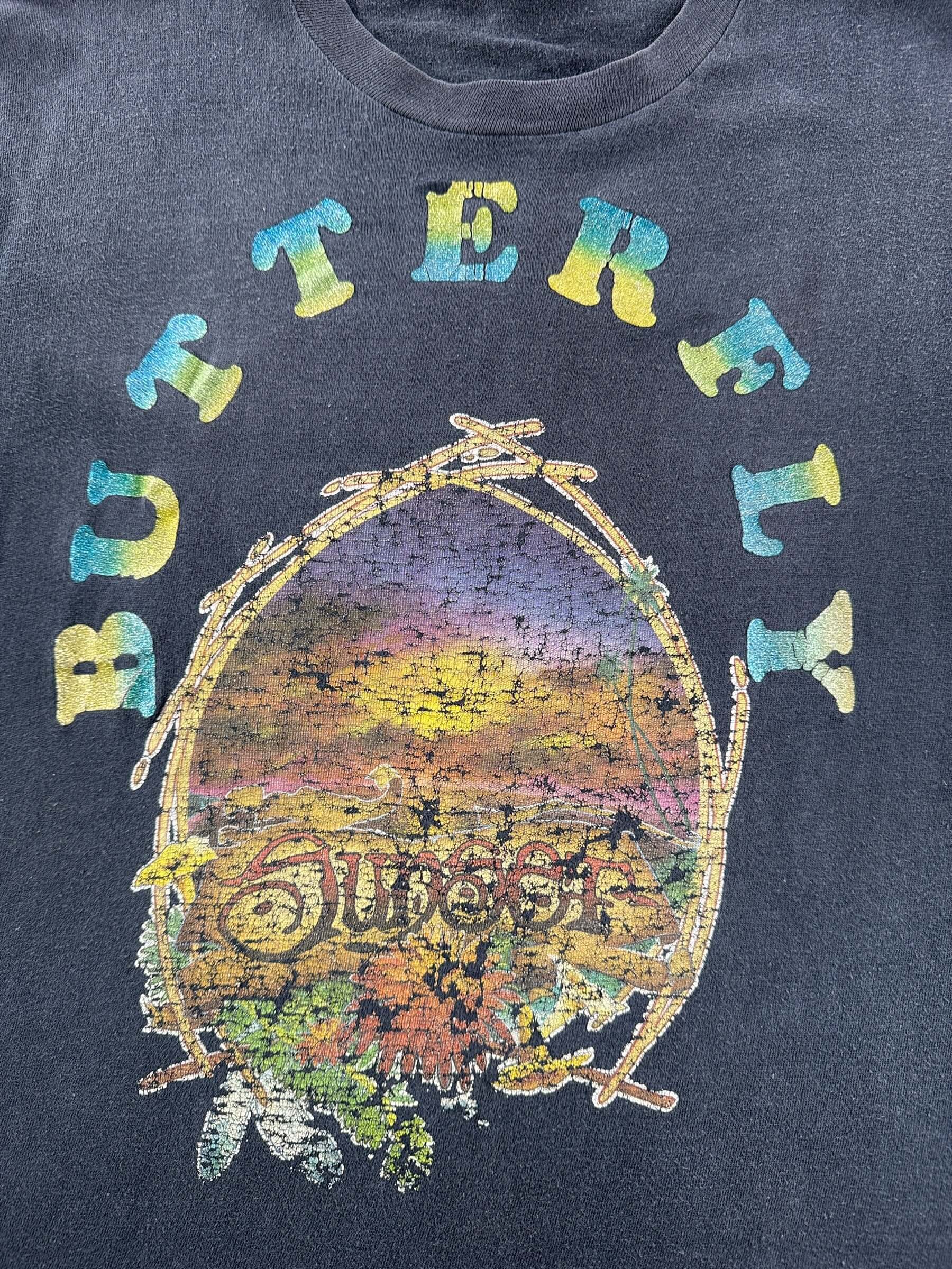 Graphic of Vintage Butterfly Sunset Heatpress Tee SZ M (Fits S)