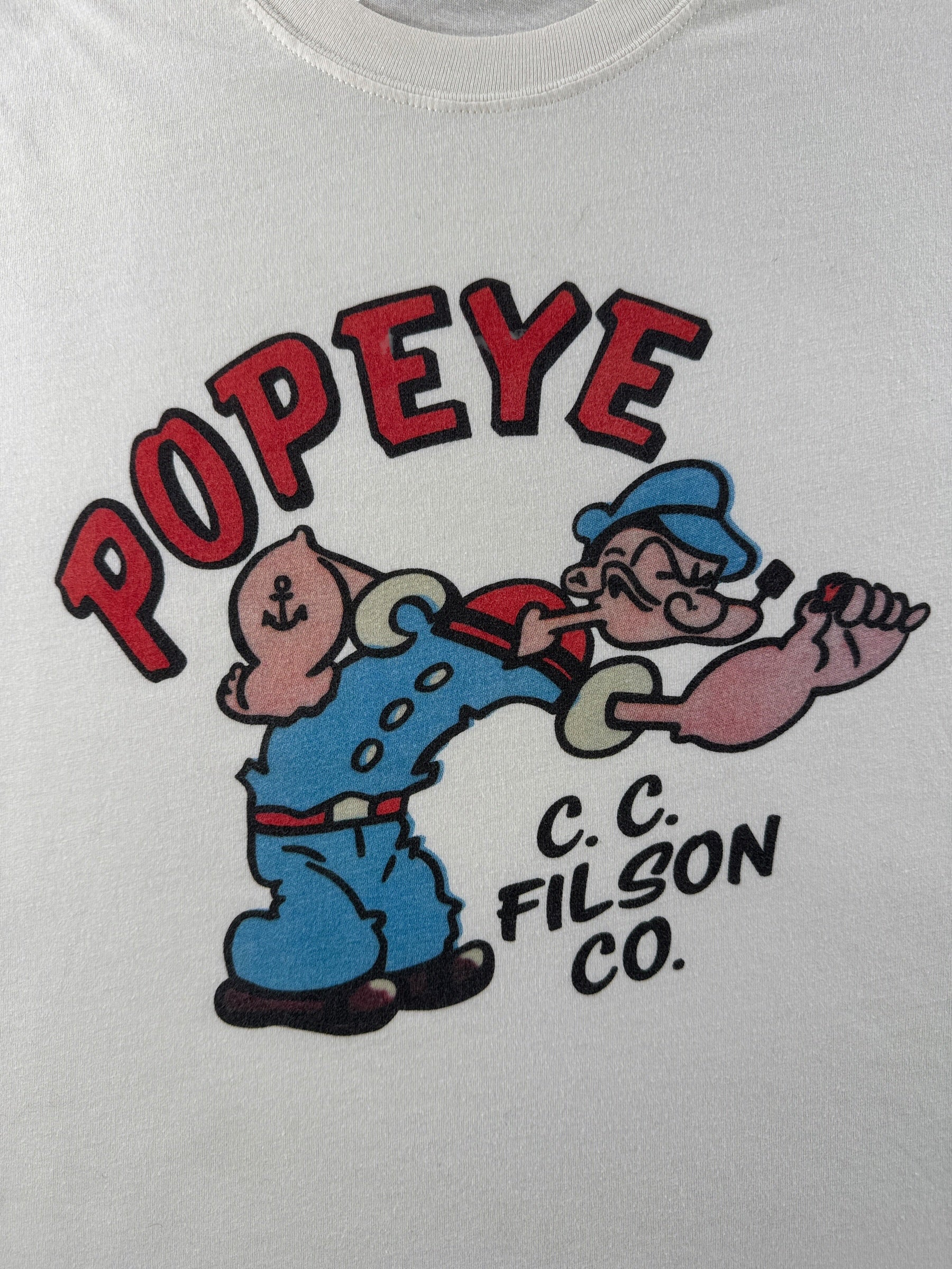 Front graphic on Filson Popeye Tee SZ S