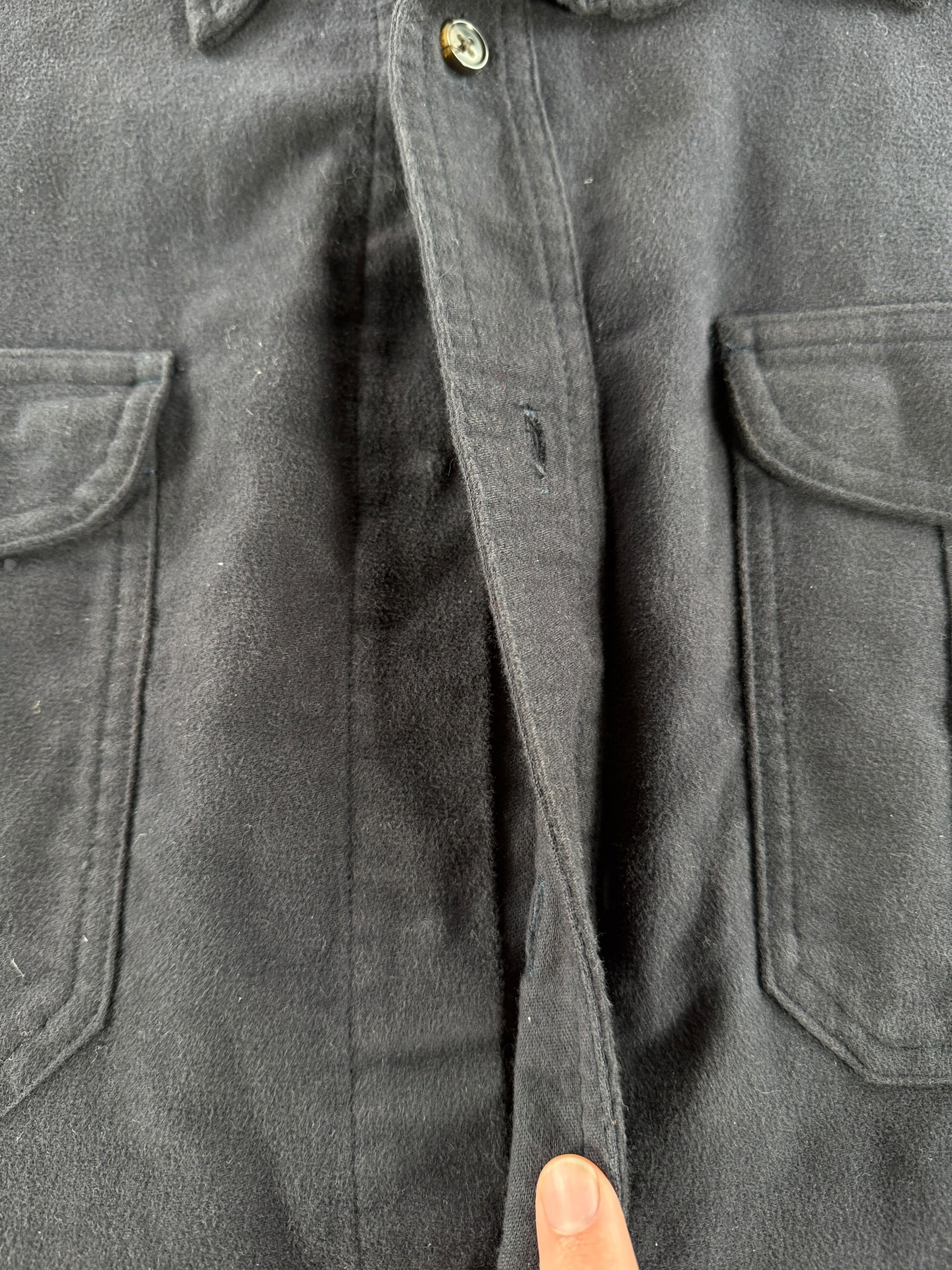 Missing Buttons on Filson Moleskin Alaska Guide Shirt SZ L - AS IS