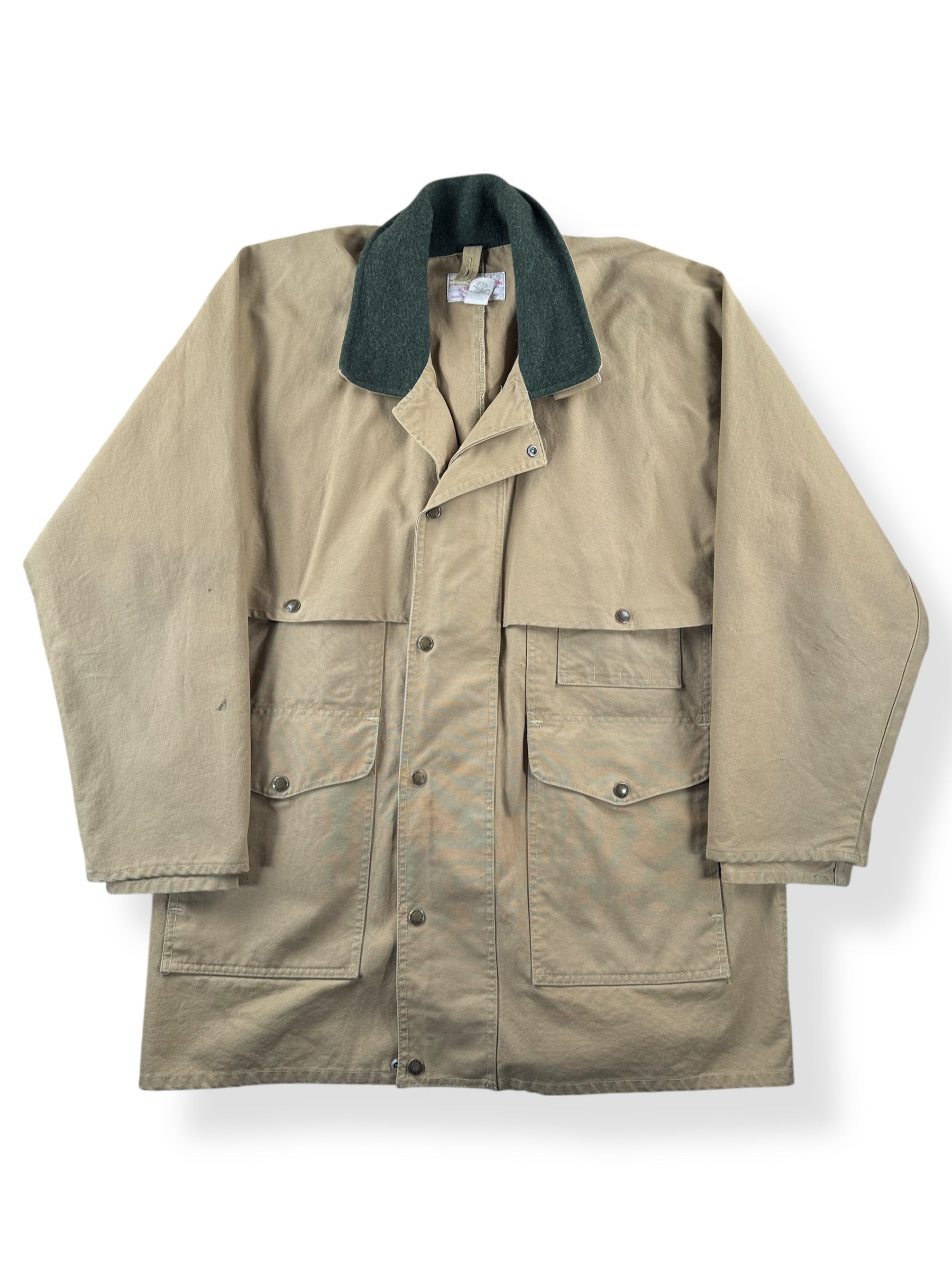 Front of Vintage Filson Dry Tin Cloth Packer Jacket SZ 44