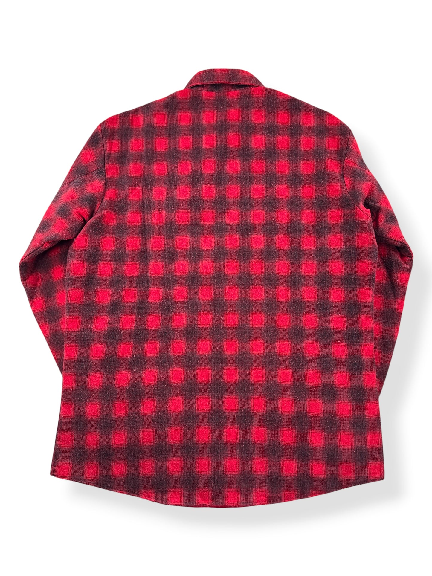 Back of Vintage Sears Shadowplaid Quilted Flannel SZ XL