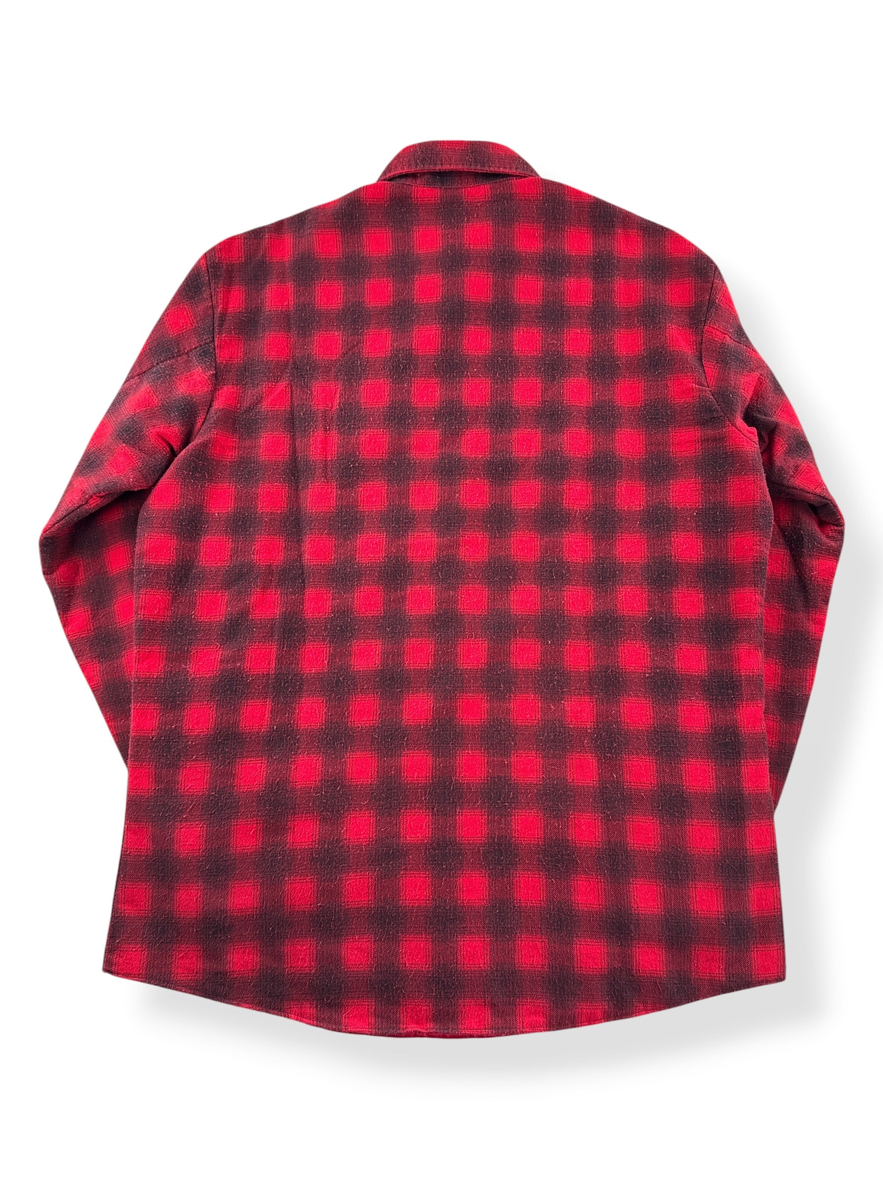Back of Vintage Sears Shadowplaid Quilted Flannel SZ XL