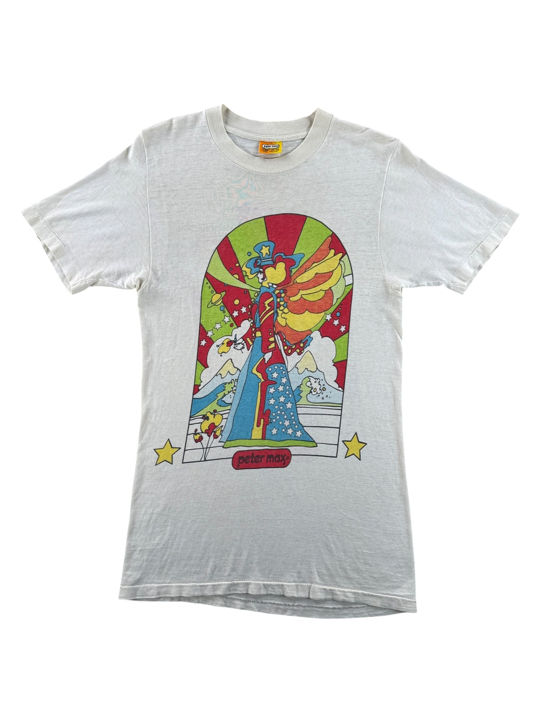 Front of Vintage Peter Max Double Sided Tee SZ S (Fits XS)