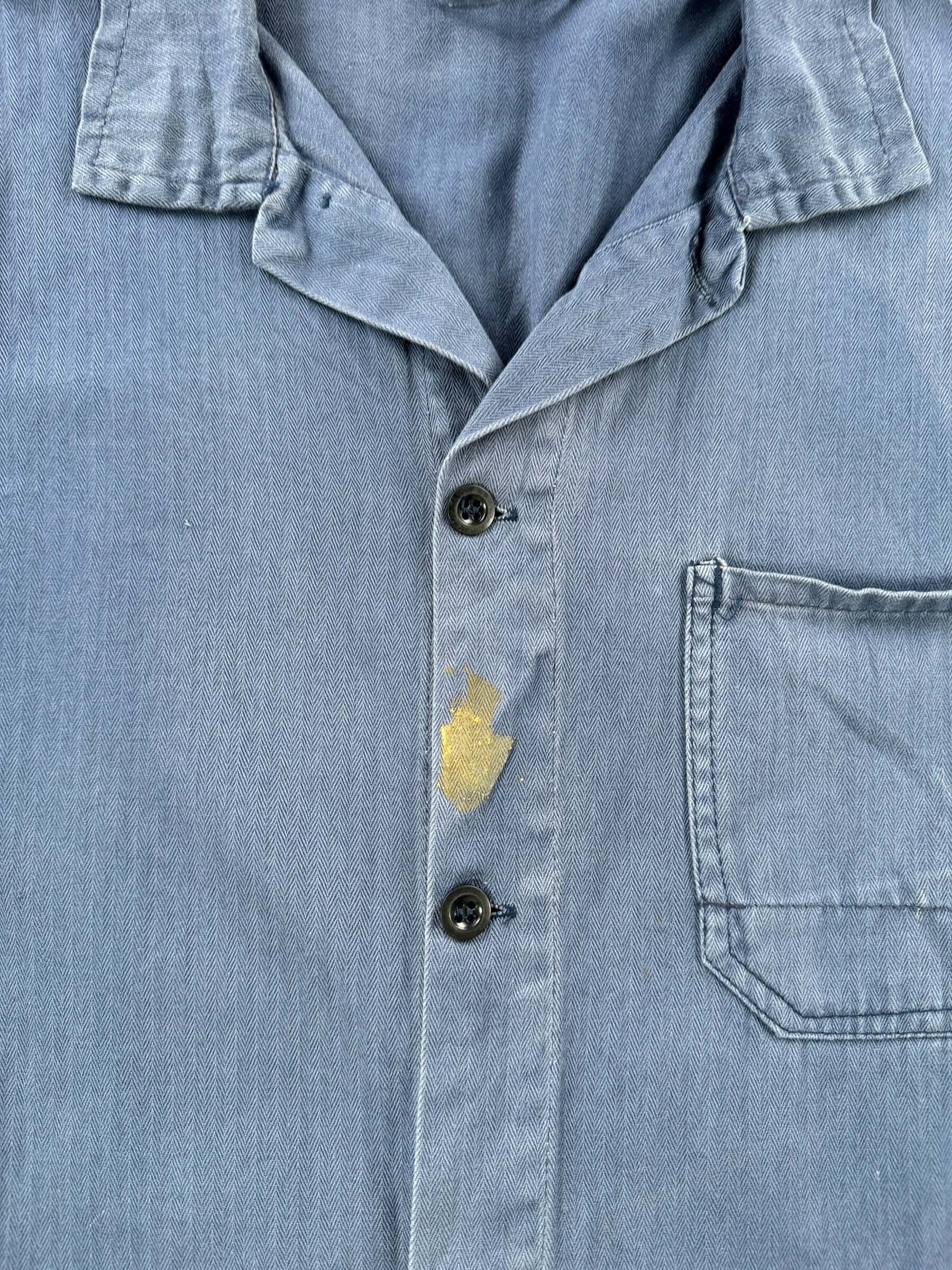 Stain on Vintage HBT French Chore Coat SZ L AS IS