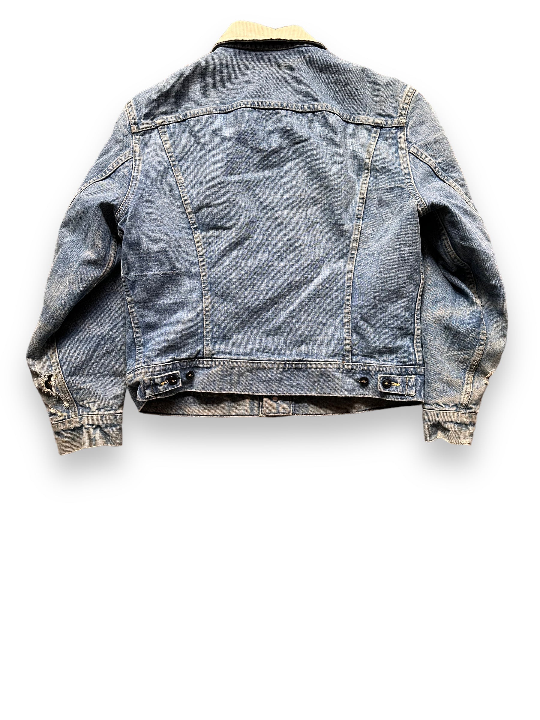 Rear View on Vintage Blanket Lined Lee Storm Rider Denim Jacket SZ L| Barn Owl Vintage | Seattle True Vintage Workwear
