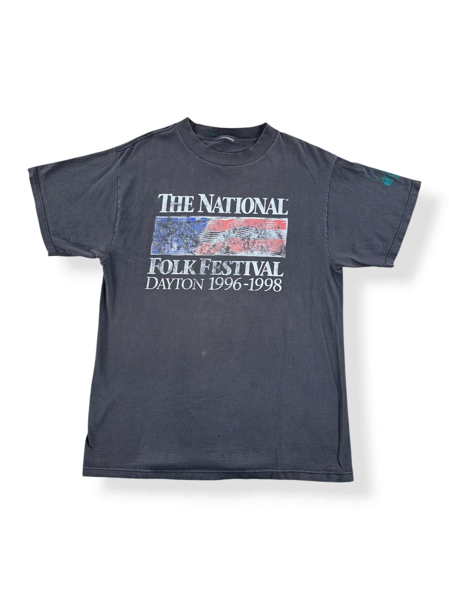 Front of Vintage The National Folk Festival 1996-1998 Tee SZ L