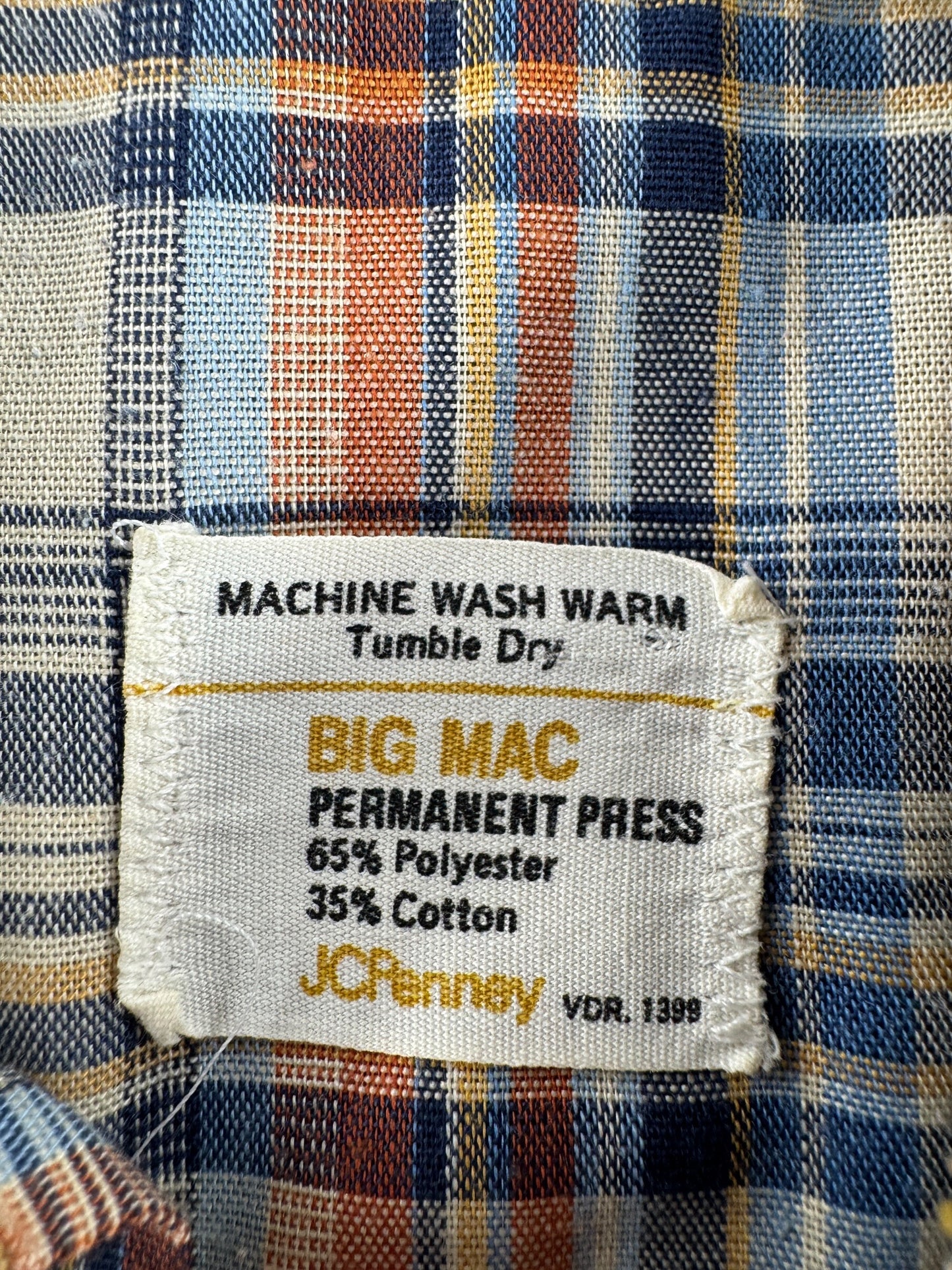 Tag on Vintage Big Mac Pearlsnap SZ M