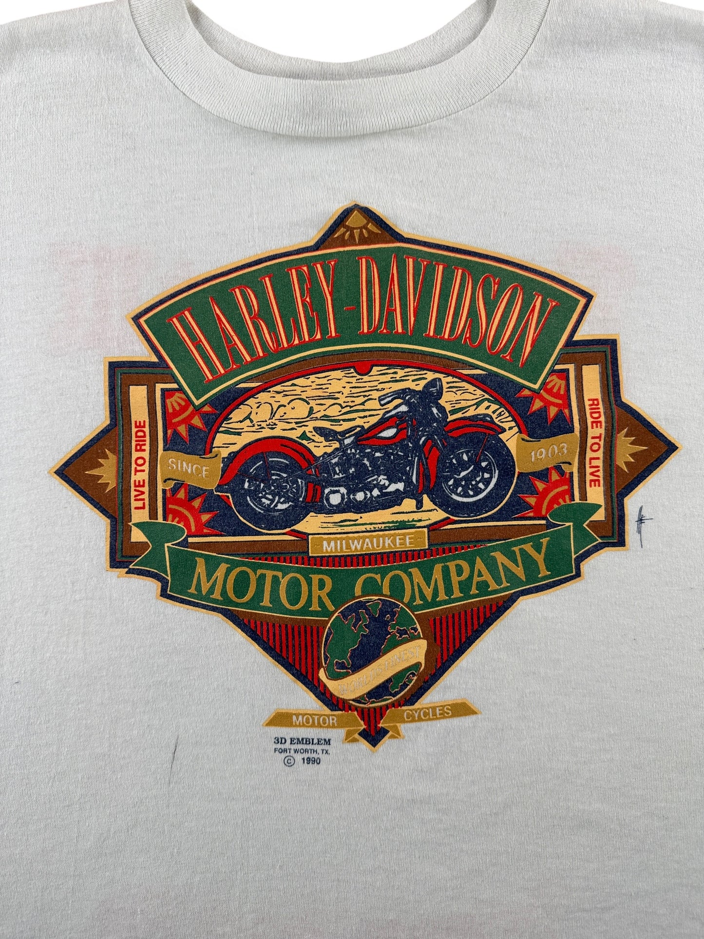 Graphic of Vintage 1990 Harley Brothers III Tee SZ XXL (Fits XL)