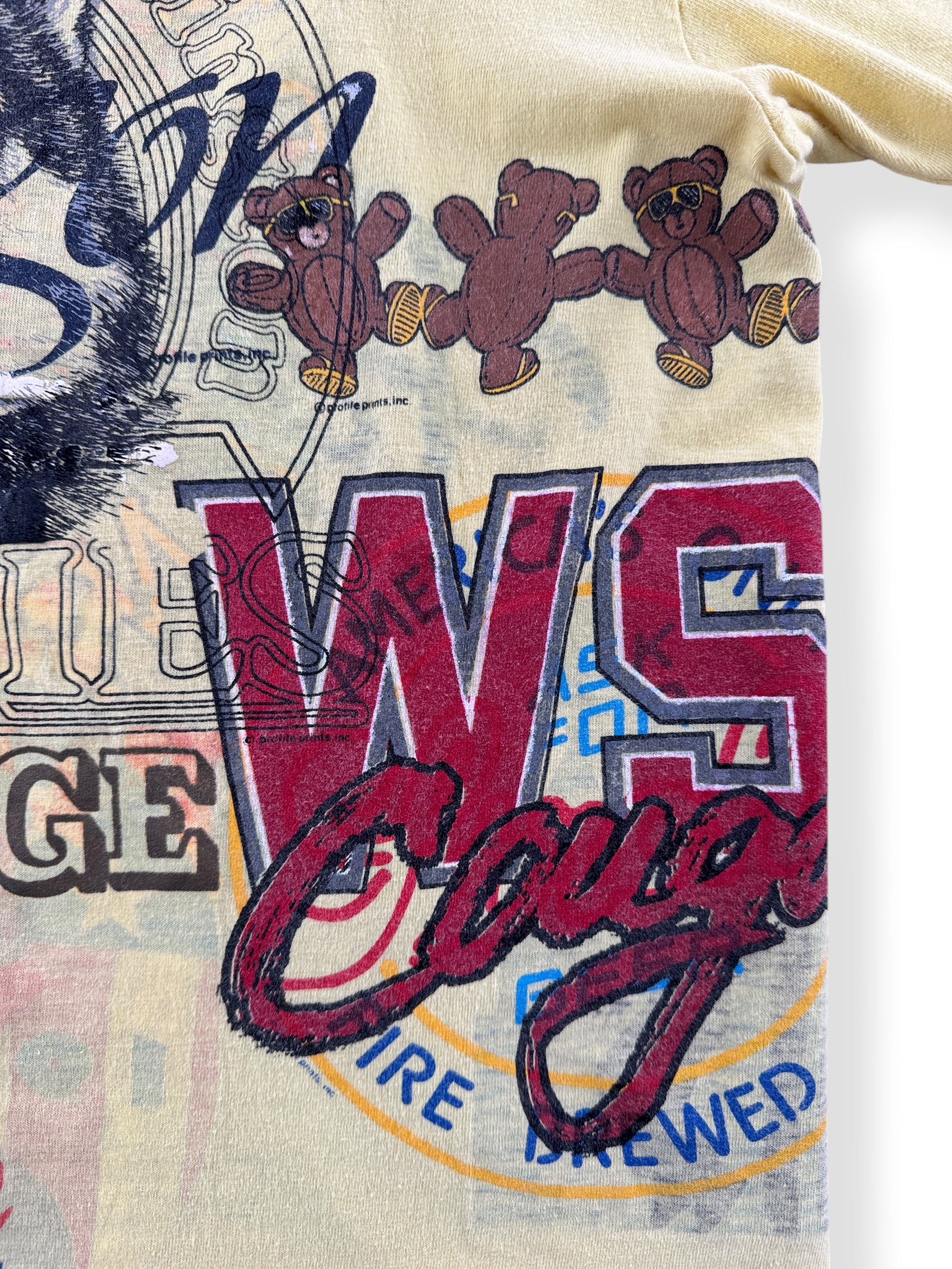 Graphic on Vintage 1990s Washington Test Print Tee SZ M