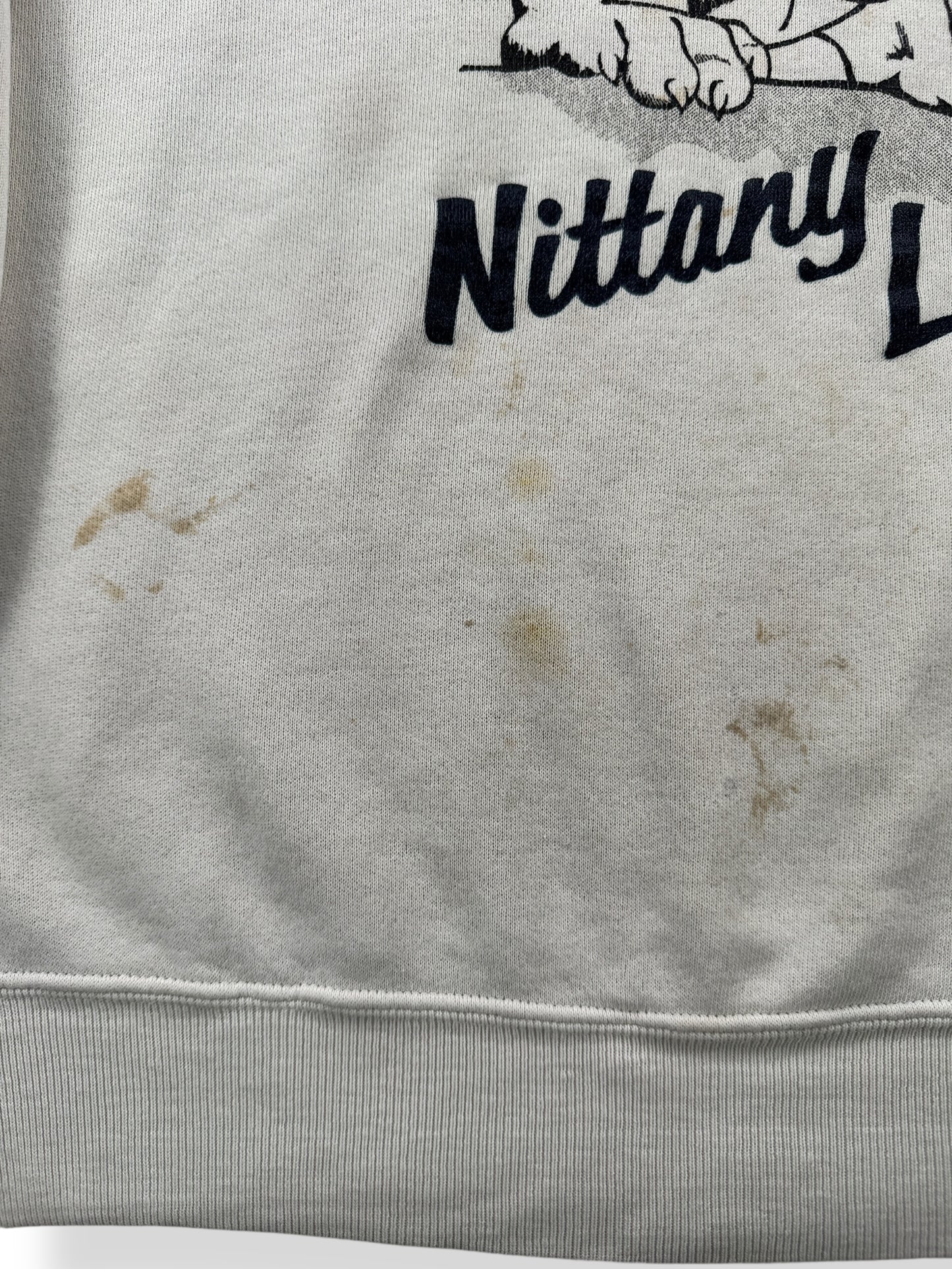 Stains on Vintage Penn State Nittany Lions Crewneck SZ XL AS IS