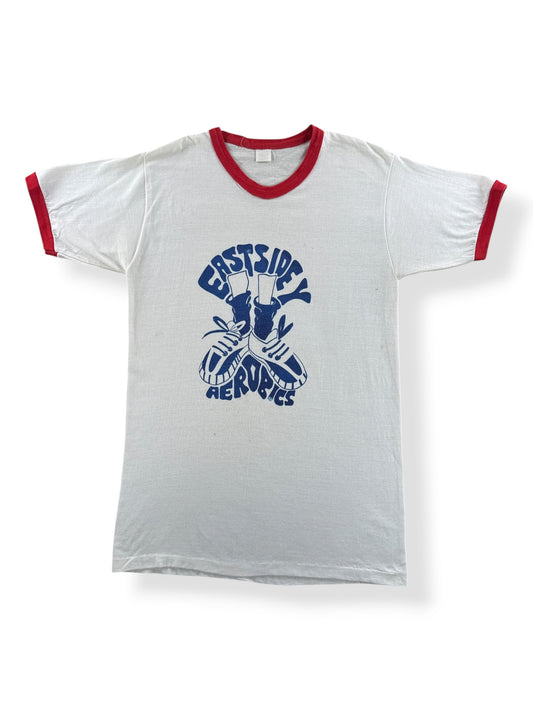 Front of Vintage Eastside Aerobics Ringer Tee SZ XL (Fits M)