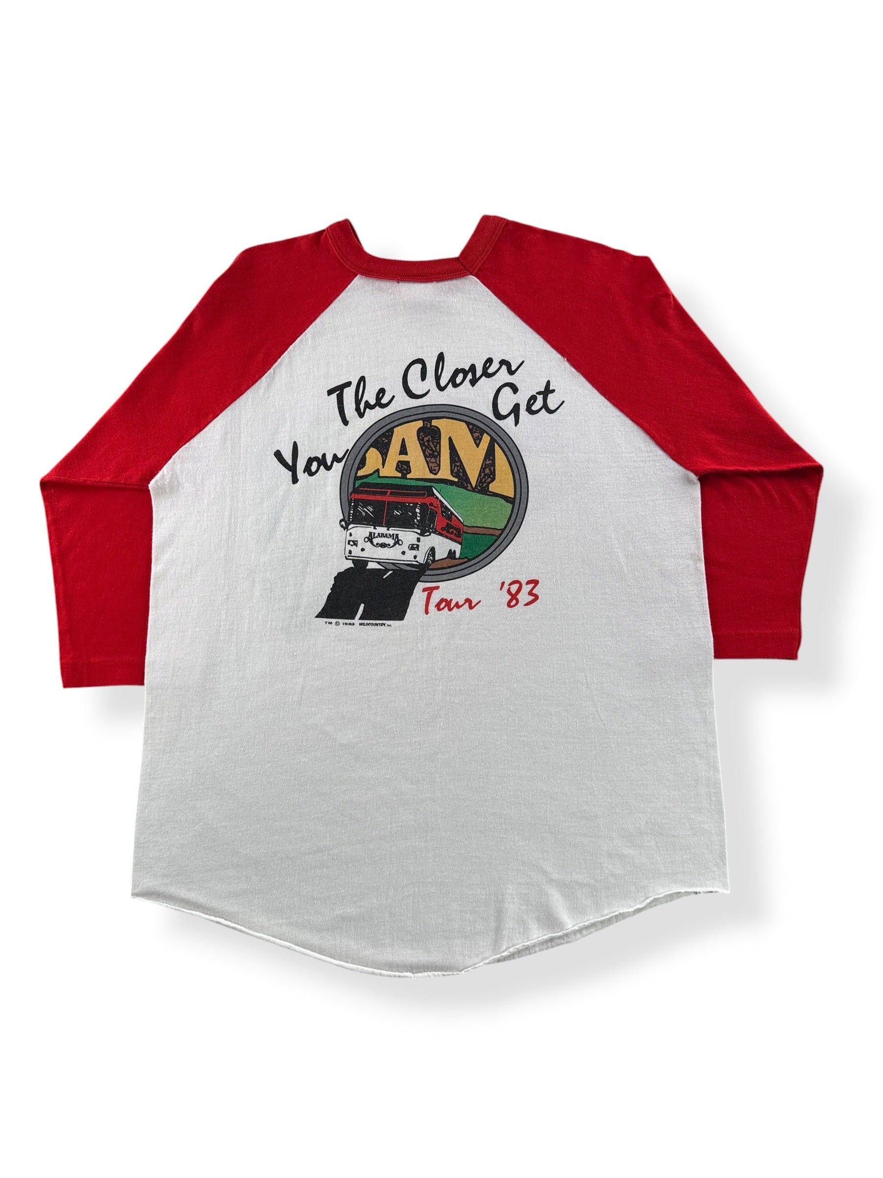 Back of Vintage '83 Alabama Raglan Tee SZ L