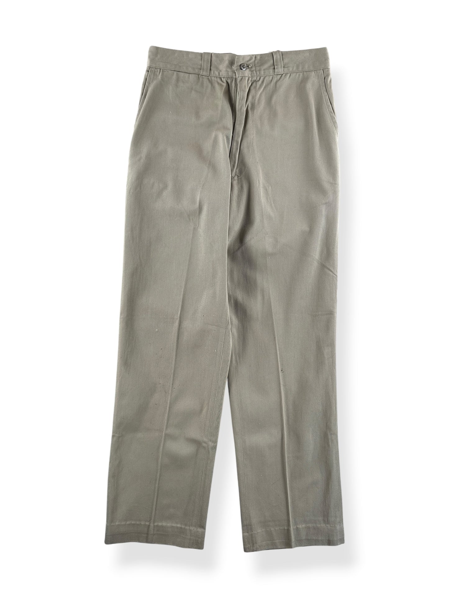 Front of Vintage 50s Big Mac Double Barrel Twill Cotton Work Pants W30