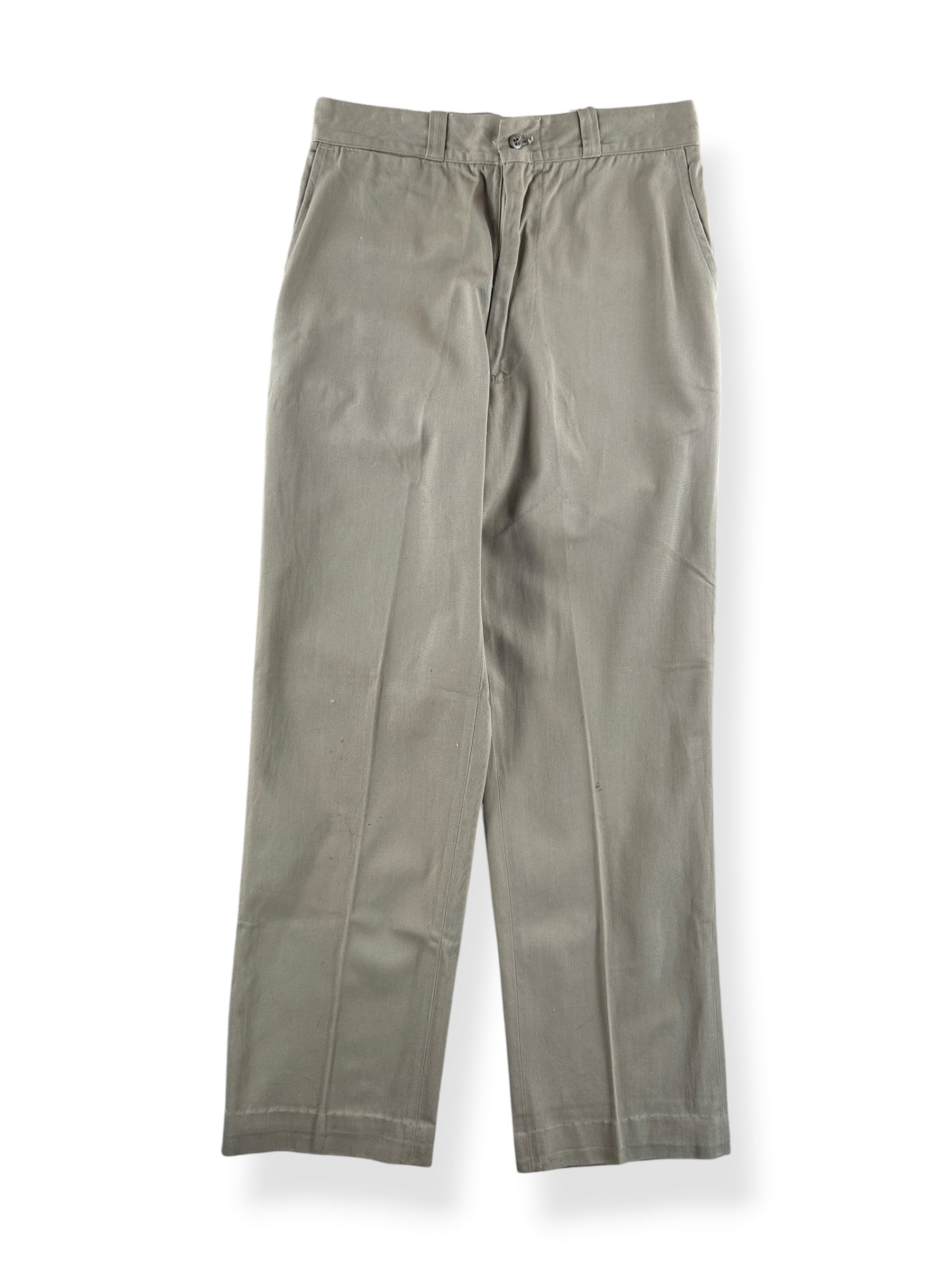 Front of Vintage 50s Big Mac Double Barrel Twill Cotton Work Pants W30