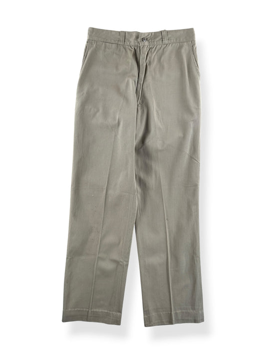 Front of Vintage 50s Big Mac Double Barrel Twill Cotton Work Pants W30