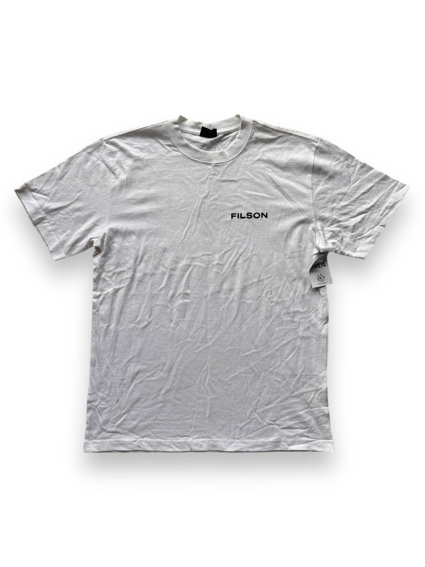 front of NWT White Filson Popeye Tee SZ M