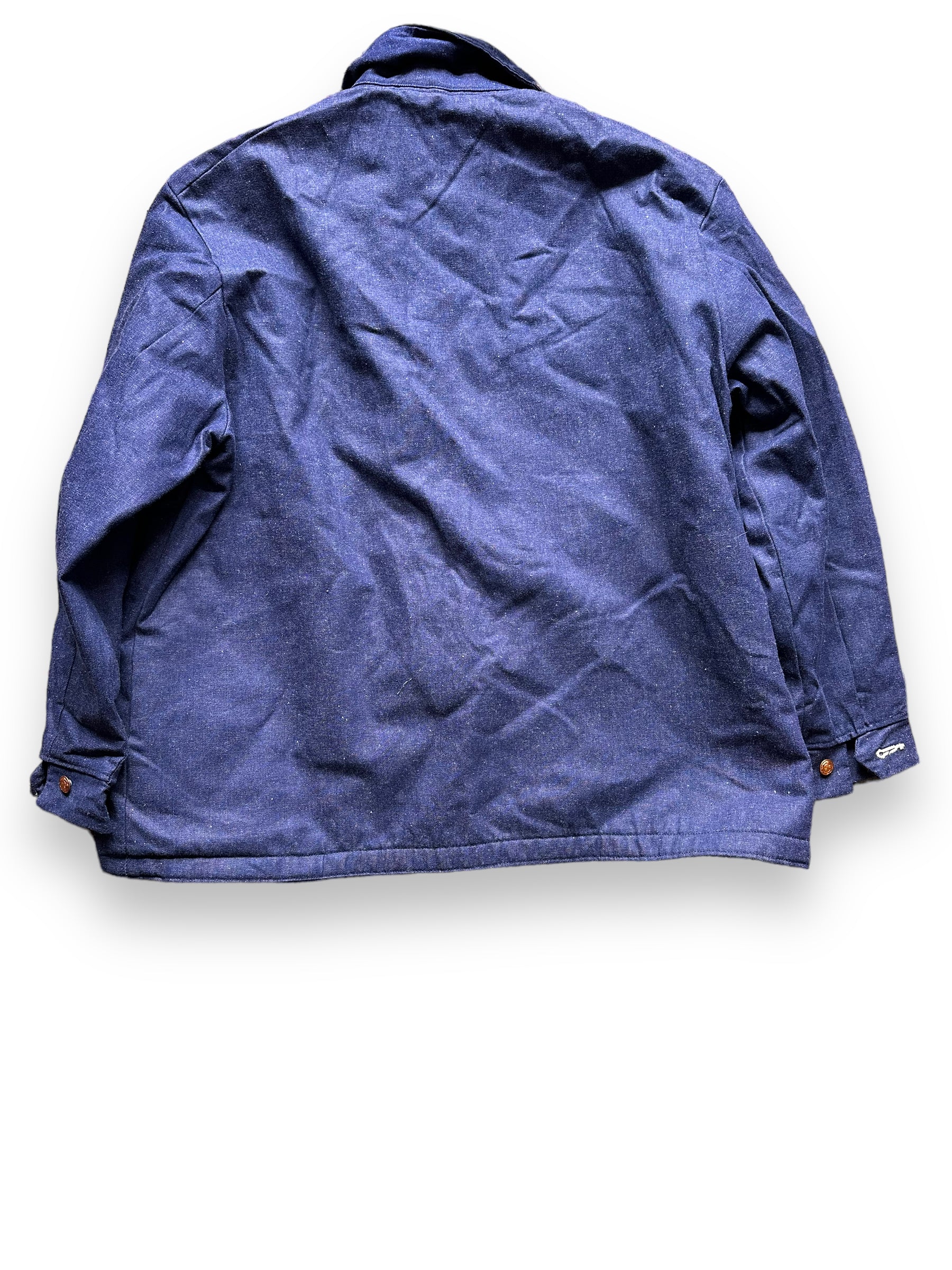 Rear View of Vintage NOS Blue Bell Blanket Lined Denim Chore Coat SZ 50 | Vintage Denim Chore Coat | Barn Owl Vintage Seattle