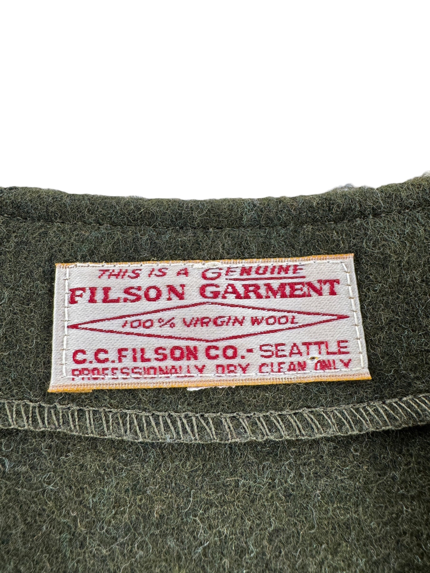 Filson Wool Mackinaw Vest SZ L