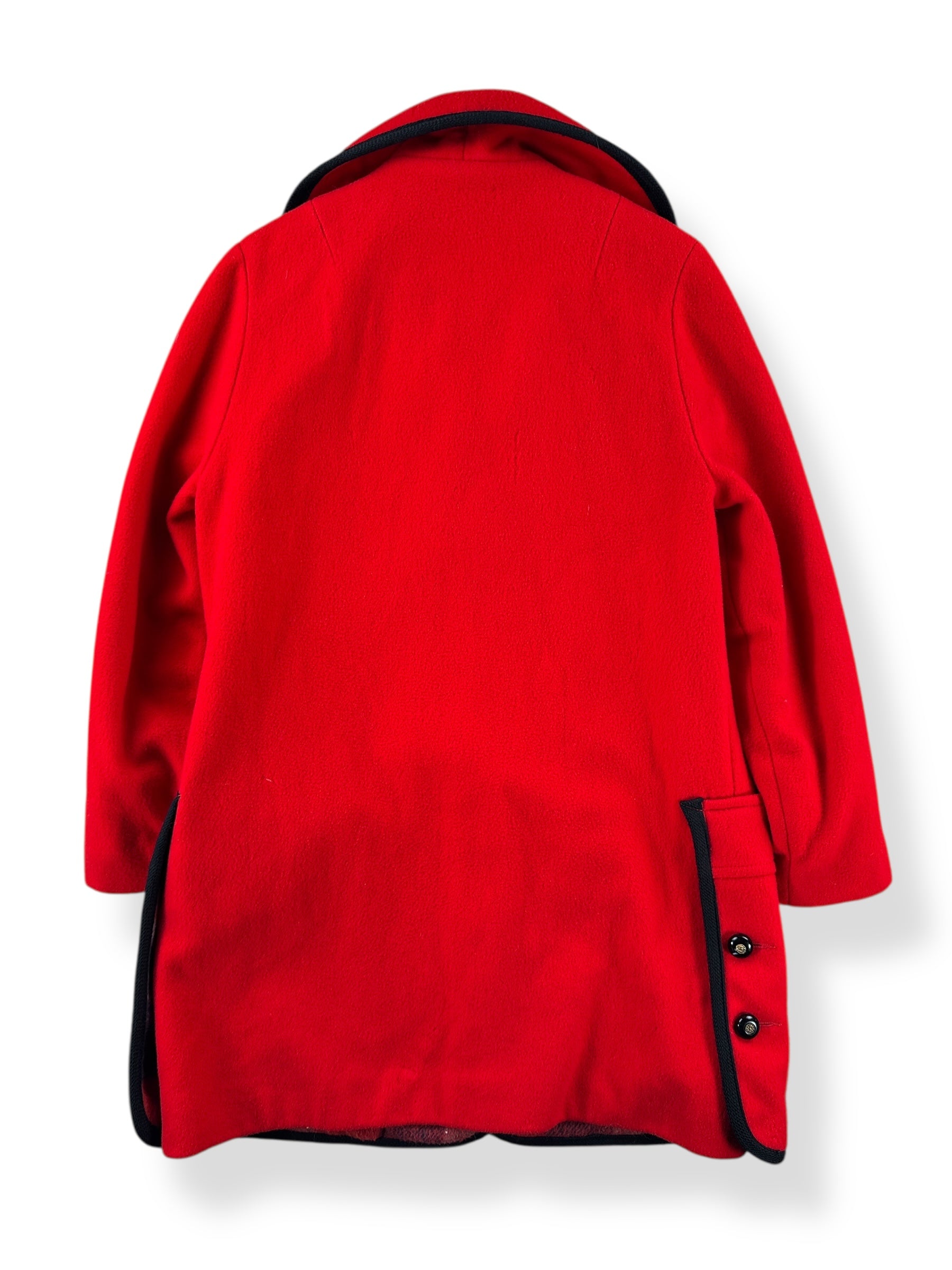 Back view of Vintage 80s Red Penguin Wool Coat SZ 10