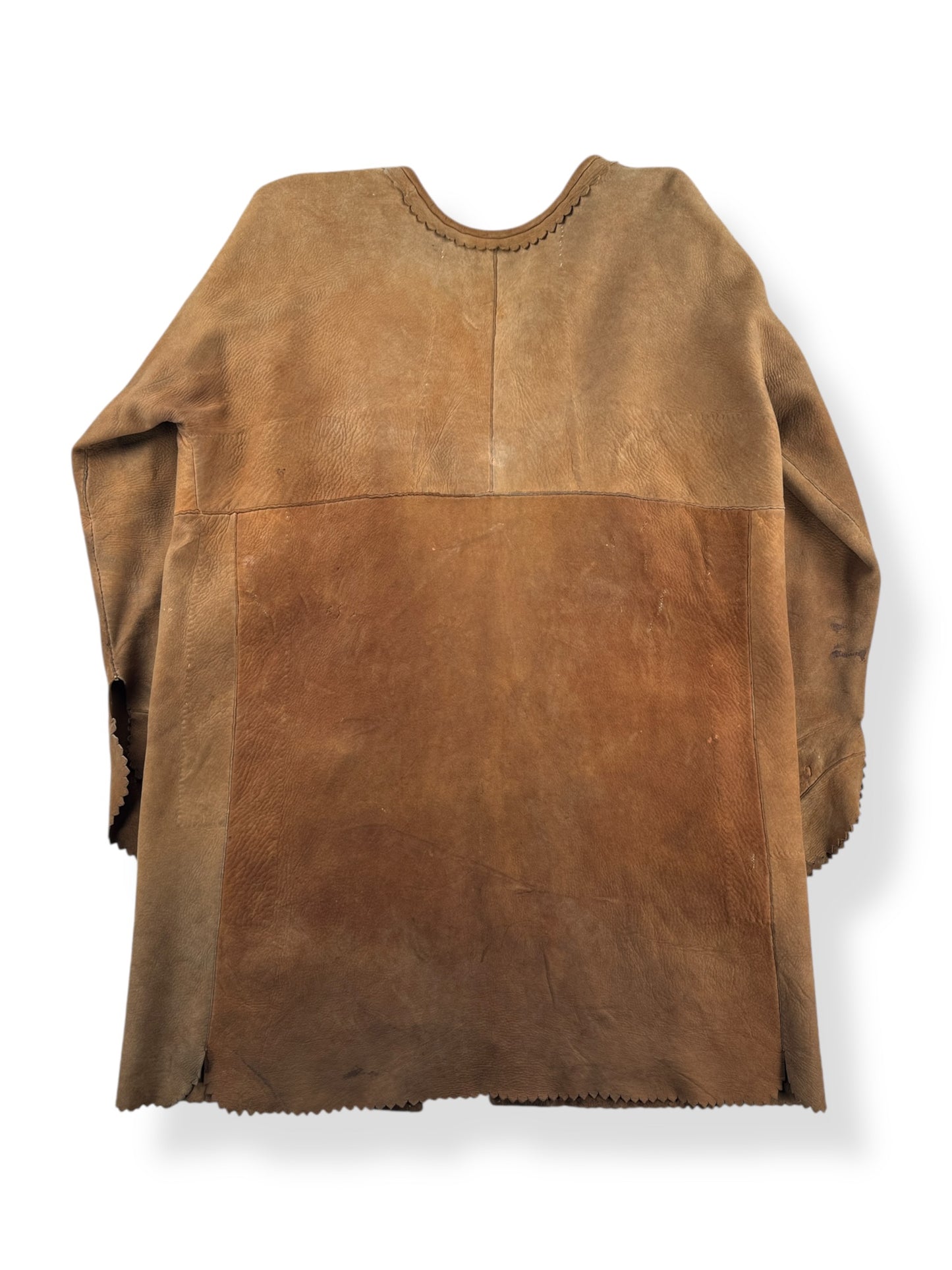 Back of Vintage Handmade Suede Coat SZ M - AS IS