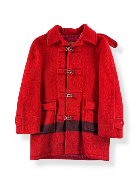 Front of Vintage Hudson's Bay Wool Striped Coat SZ M