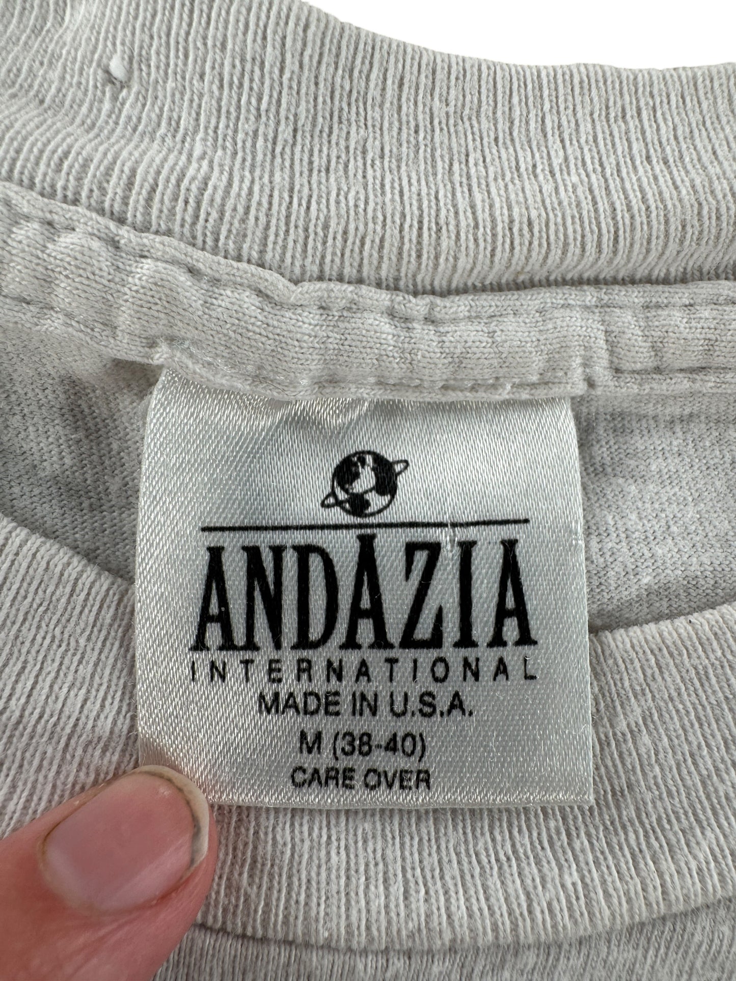 Tag on Vintage Andazia MC Escher AOP Tee SZ M